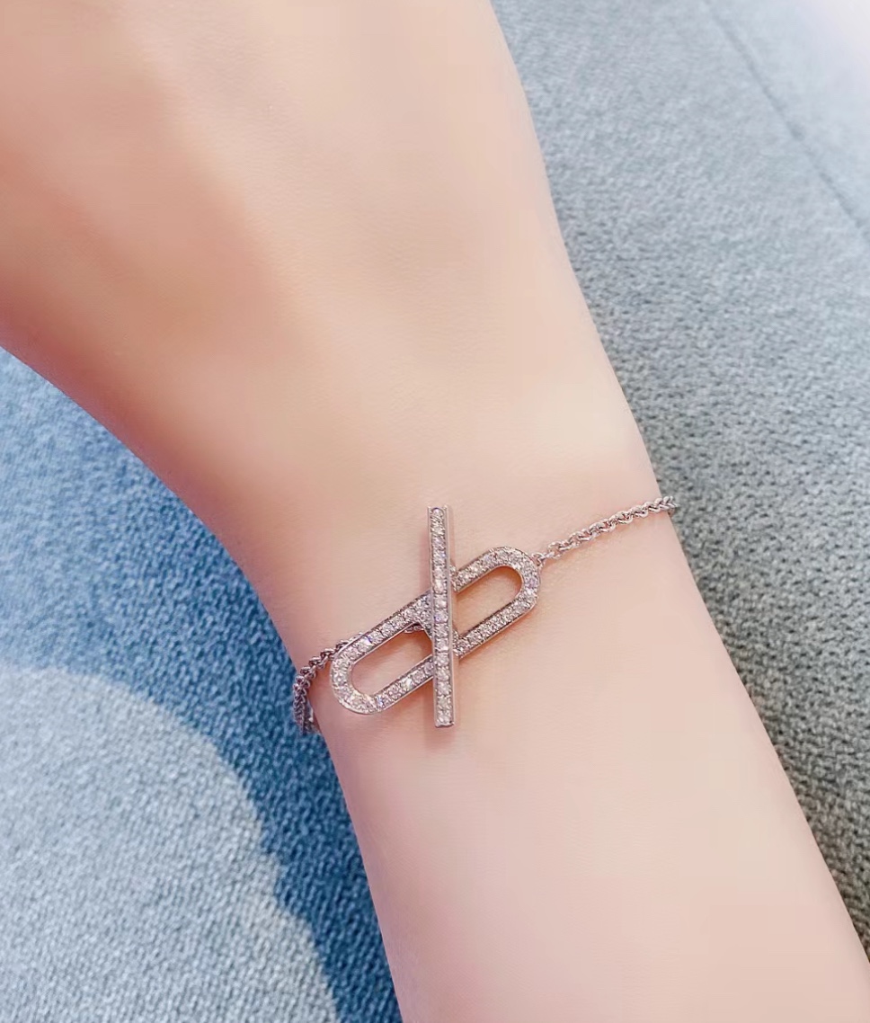 The Hermès Ever Chain bracelet in rose gold and diamonds features an - Comprehensive 6