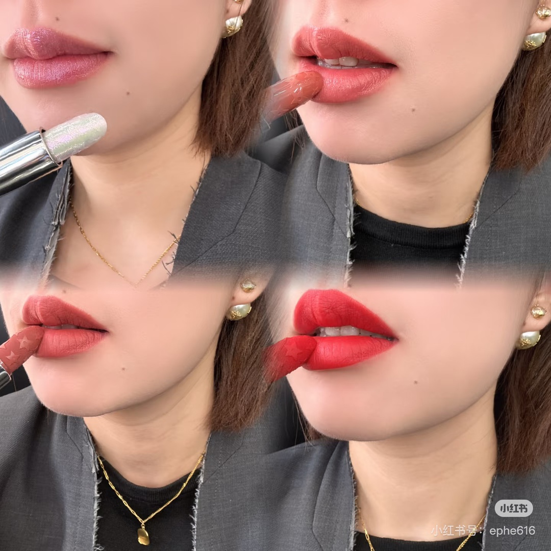 NO:810821,The four colors of Dior’s limited Christmas gold tube, from appearance to texture, from daily life to aura, are so beautiful that each one is worth closing your eyes, lipstick, lip glaze, lipstick, dior19860909迪奥圣诞限定金管这四款色号,从颜值到质地、从日常到气场,美到每一款都值得闭眼冲,口红.唇釉.唇膏,dior,accessory