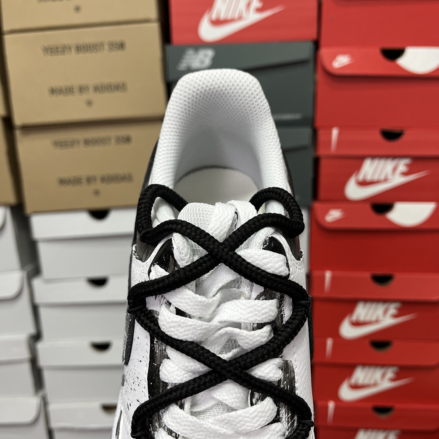  Y Nike Court Vision Low 镜之魅影 绘雅制造 涂鸦泼墨绑带 黑白 DH2987 