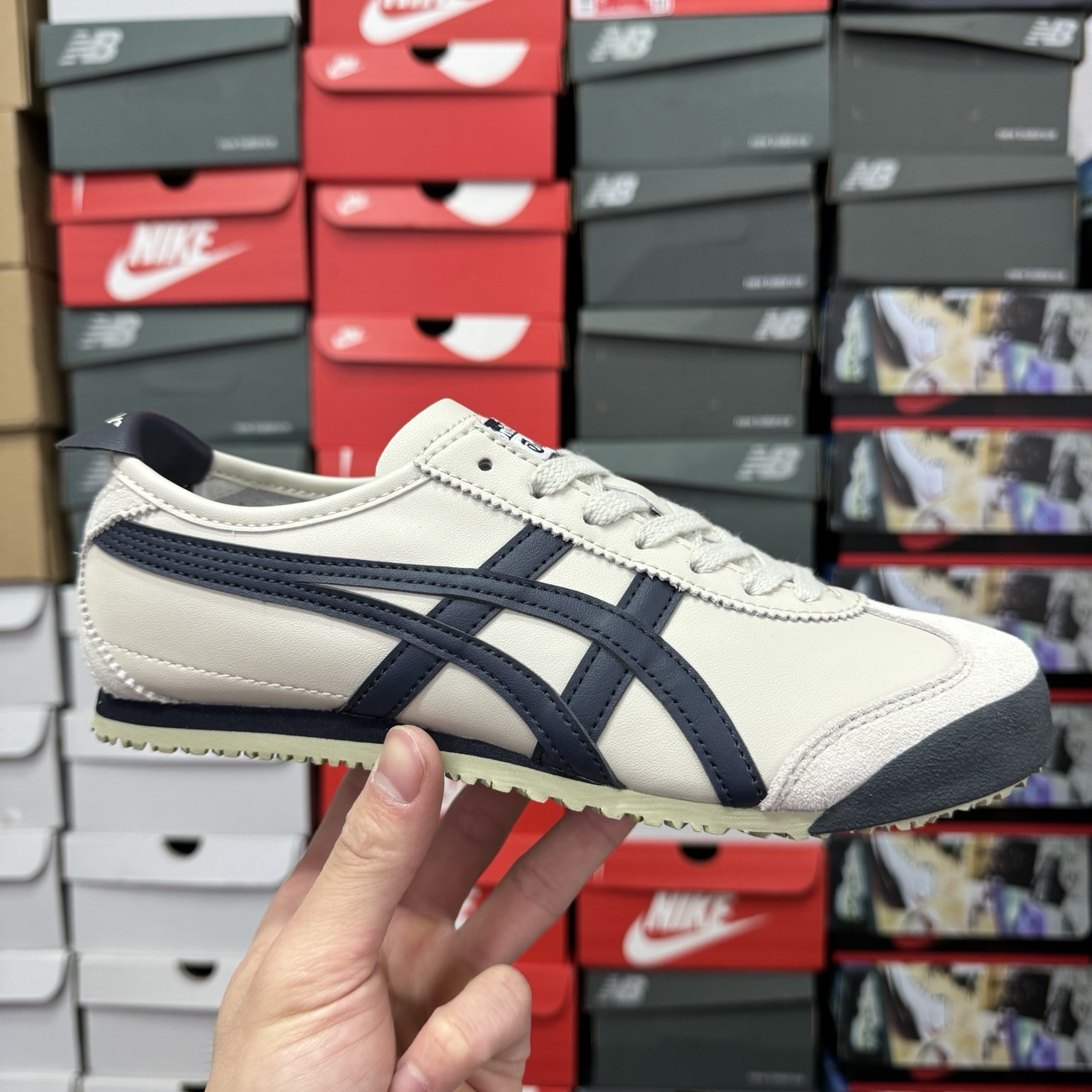 Asics Onitsuka Tiger MEXICO 66 藏青色 亚瑟士鬼冢虎复古经典板鞋 市场最