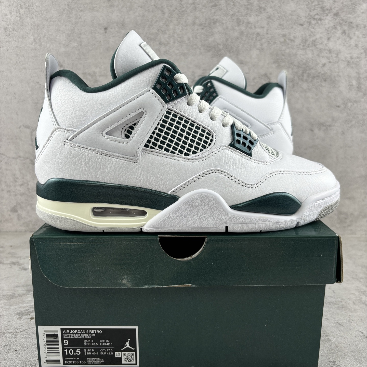  特价 Air Jordan 4 Retro Oxidized Gree AJ4 乔4白绿 FQ8138