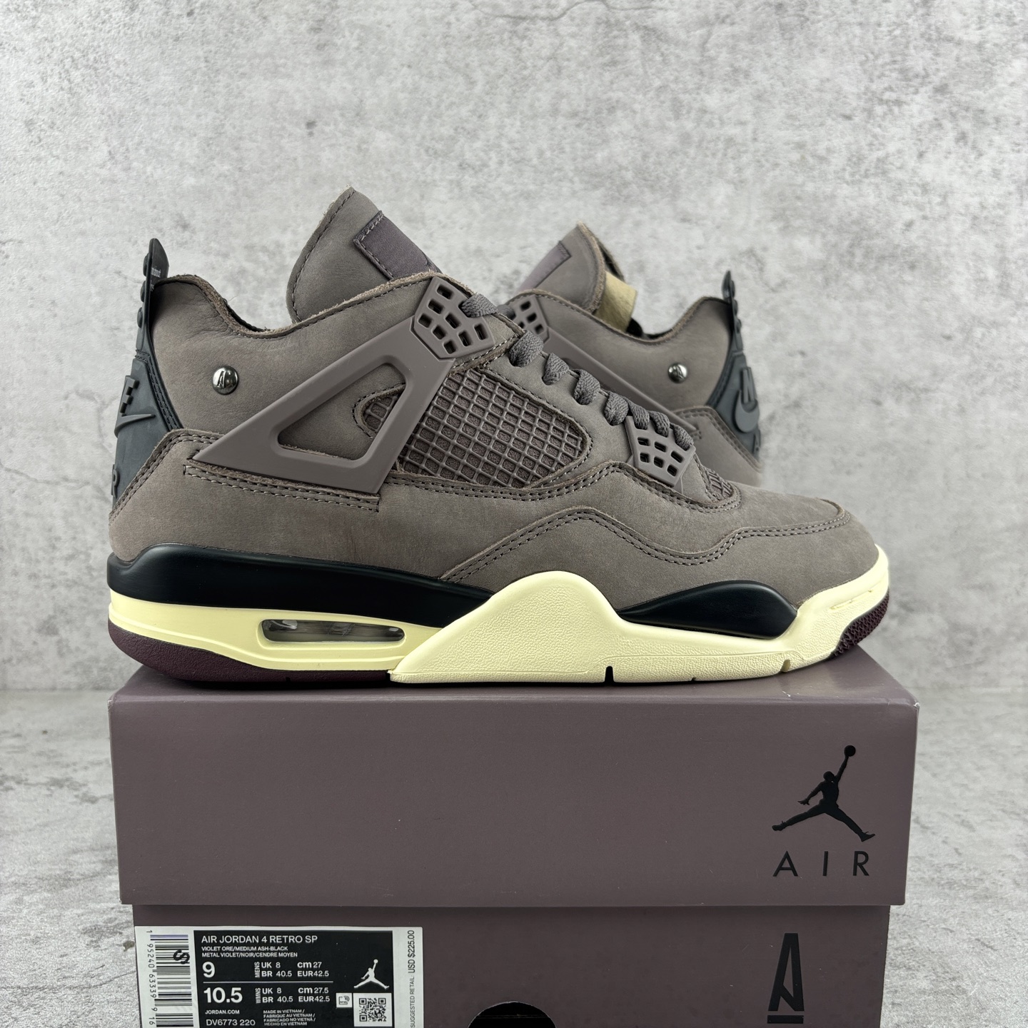  特价 A Ma Maniére x Air Jordan 4 Violet Ore AJ4 乔4联名款
