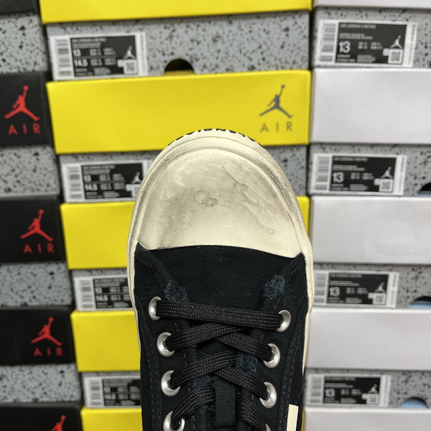  顶级天花板级别 巴黎世家破洞做旧布鞋 半托 黑色，Balenciaga 巴黎世家 Paris 破洞洗旧