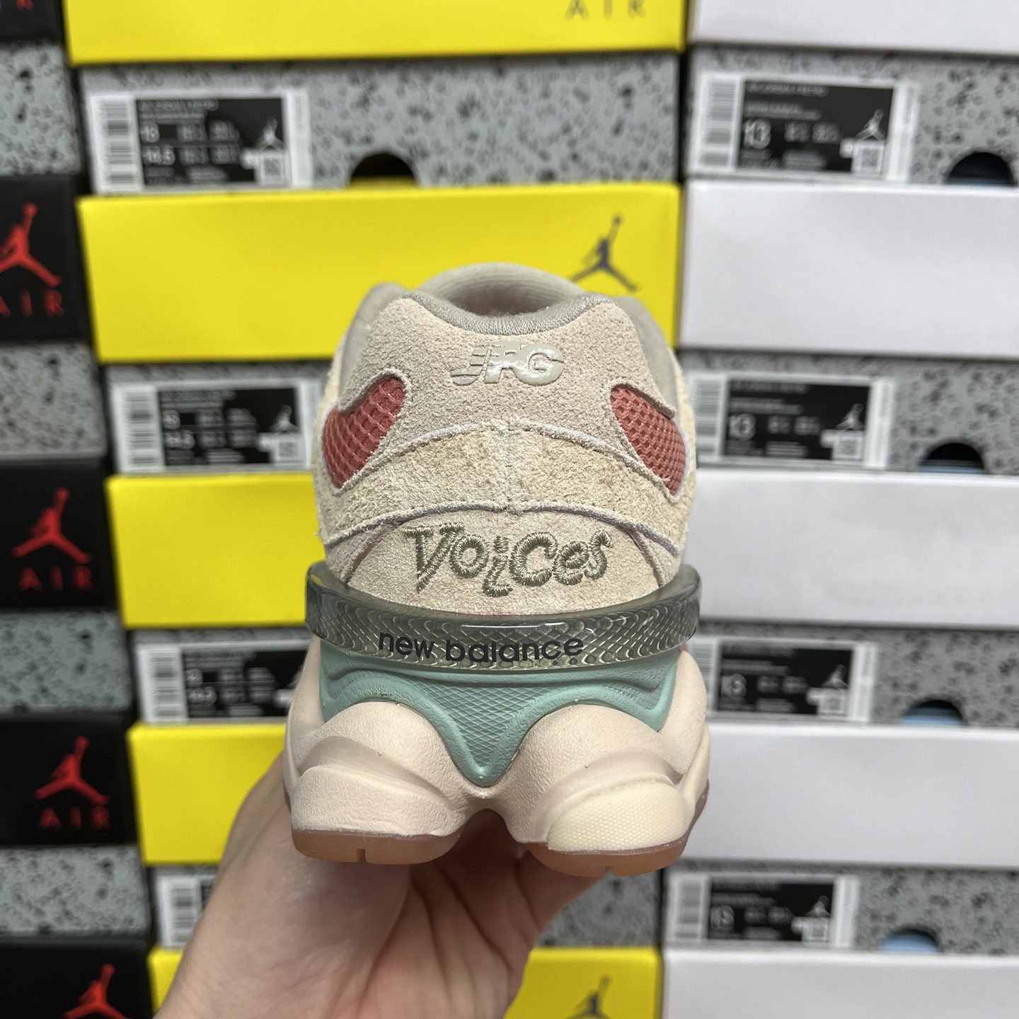  纯原 New Balance NB9060系列 联名三文鱼粉 新百伦绒面革网布经典百搭防滑耐磨透气低帮