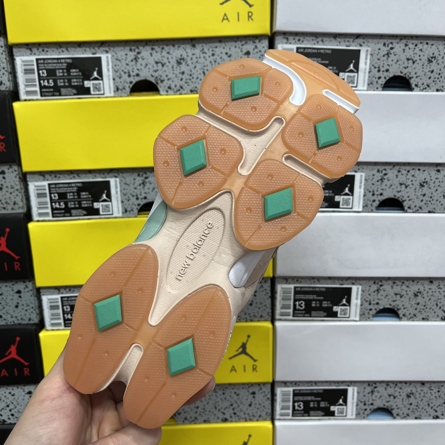  纯原 New Balance NB9060系列 联名三文鱼粉 新百伦绒面革网布经典百搭防滑耐磨透气低帮