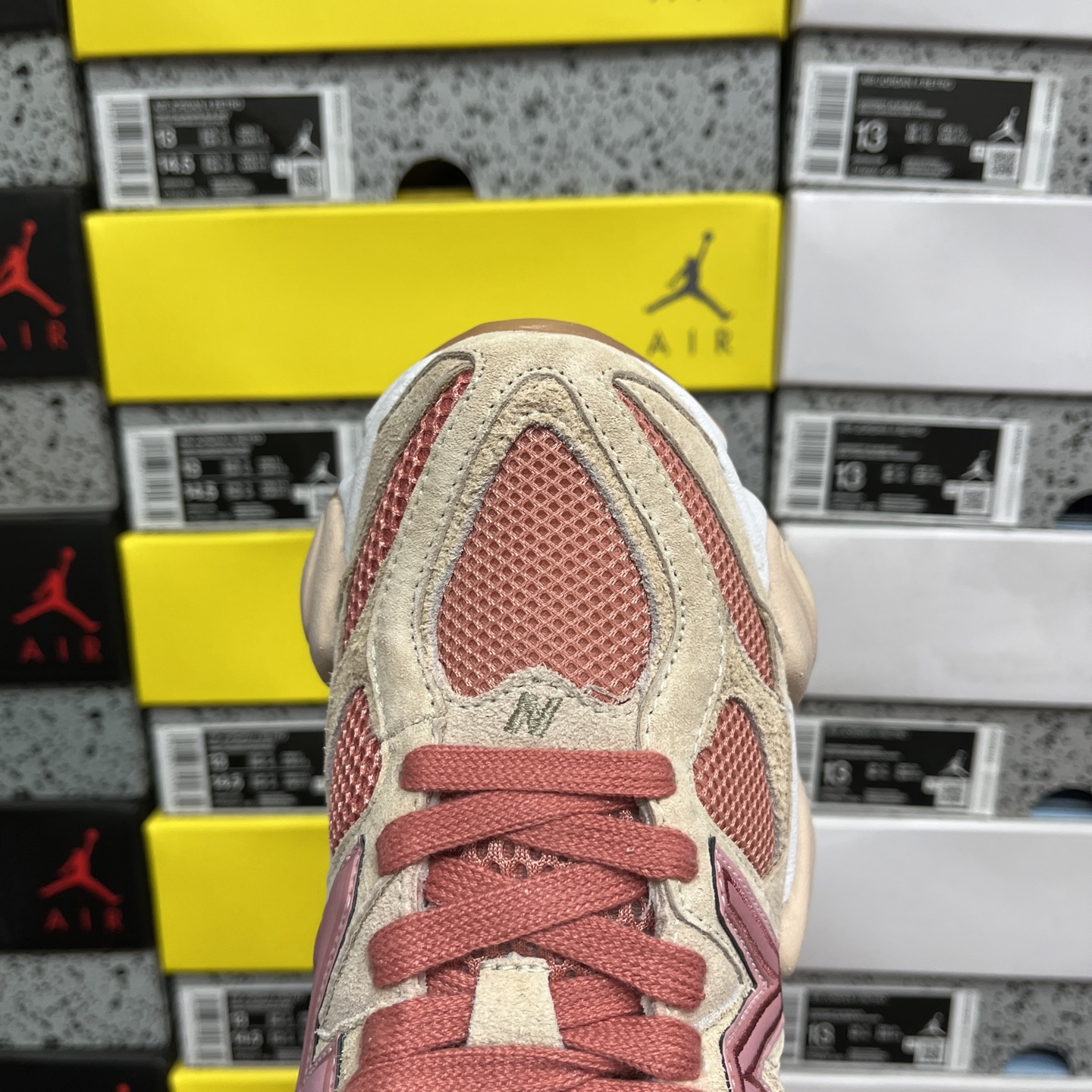  纯原 New Balance NB9060系列 联名三文鱼粉 新百伦绒面革网布经典百搭防滑耐磨透气低帮