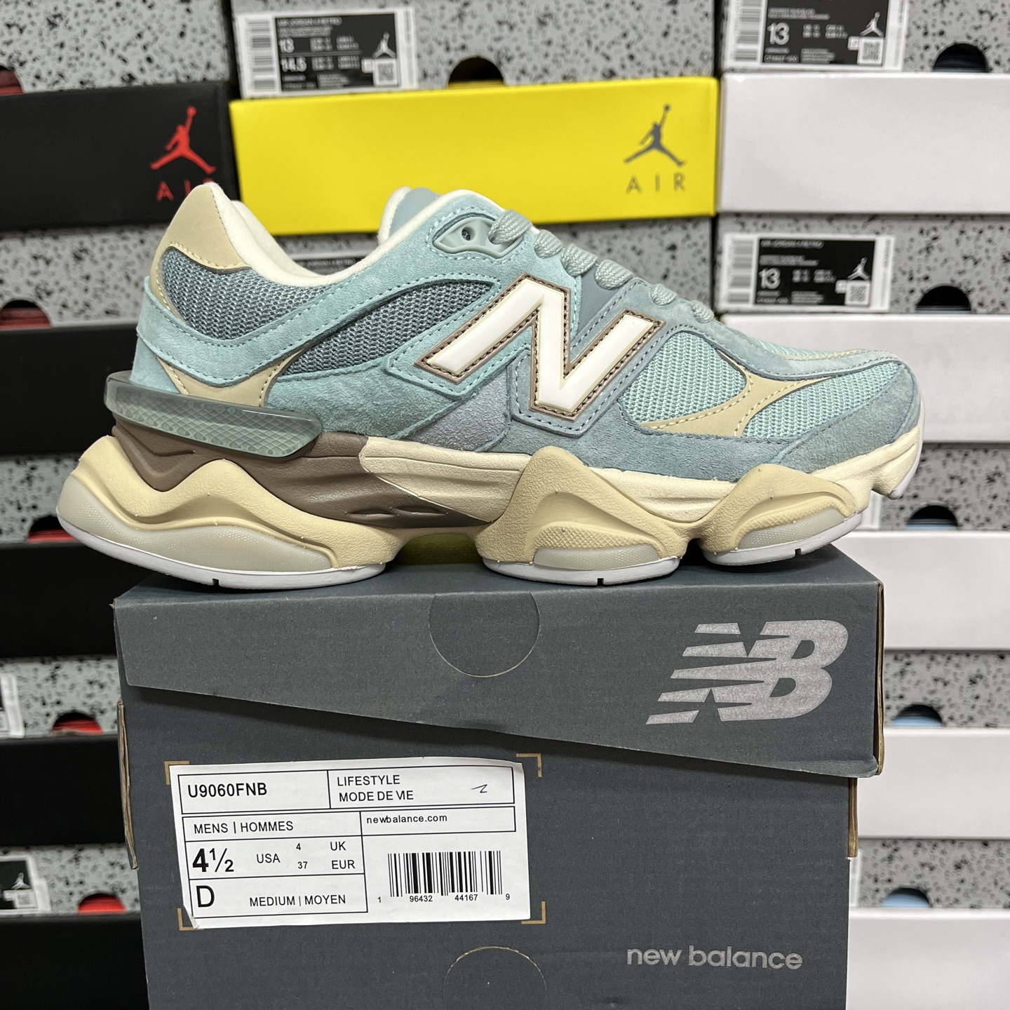  纯原 New Balance NB9060系列 蓝色 新百伦绒面革网布经典百搭防滑耐磨透气低帮生活休闲