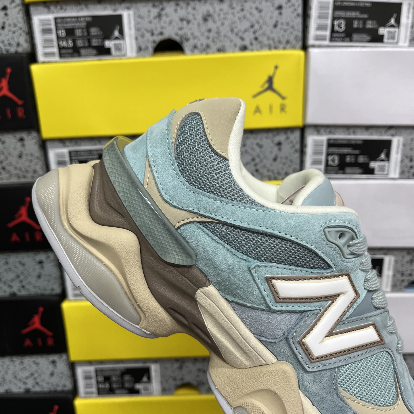  纯原 New Balance NB9060系列 蓝色 新百伦绒面革网布经典百搭防滑耐磨透气低帮生活休闲