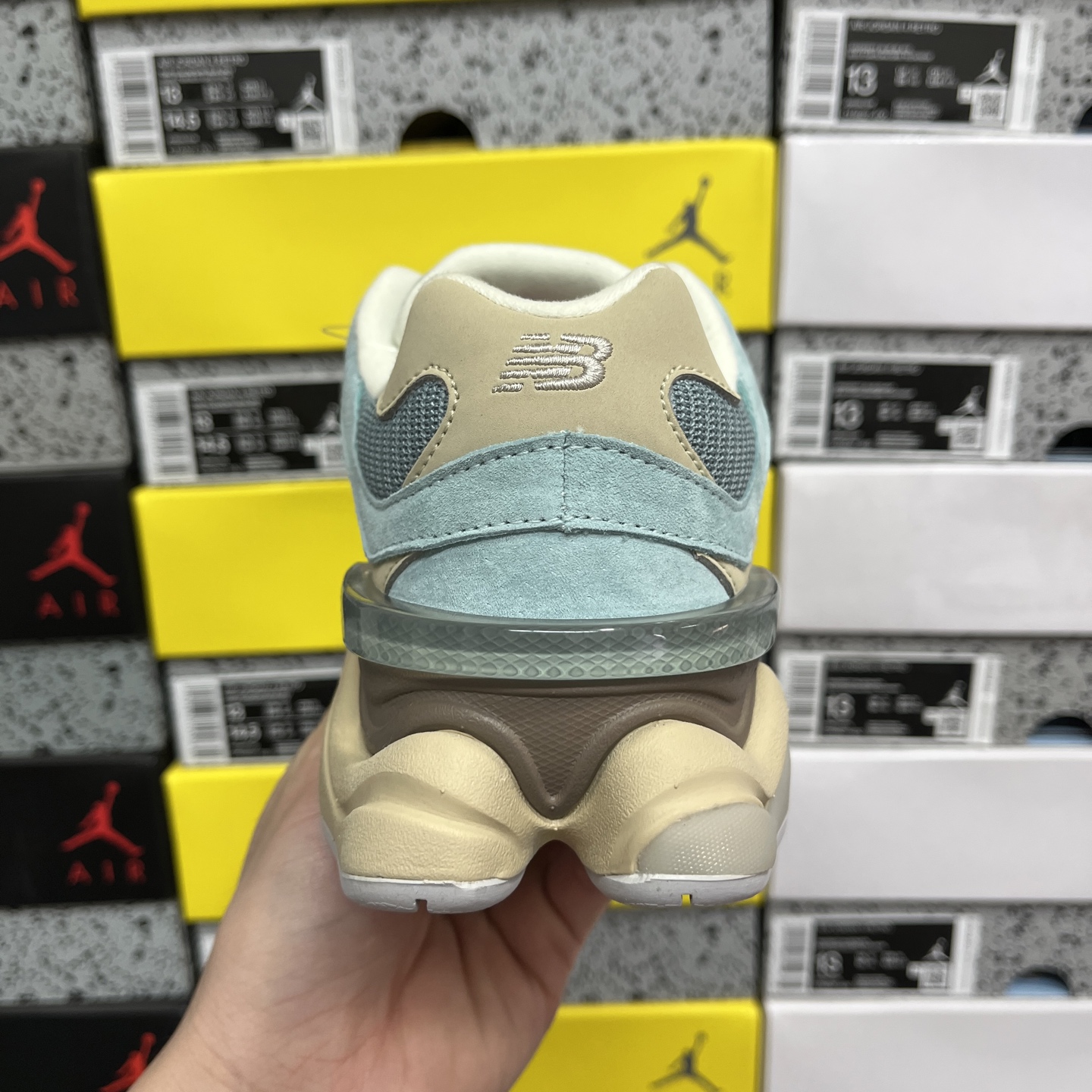  纯原 New Balance NB9060系列 蓝色 新百伦绒面革网布经典百搭防滑耐磨透气低帮生活休闲