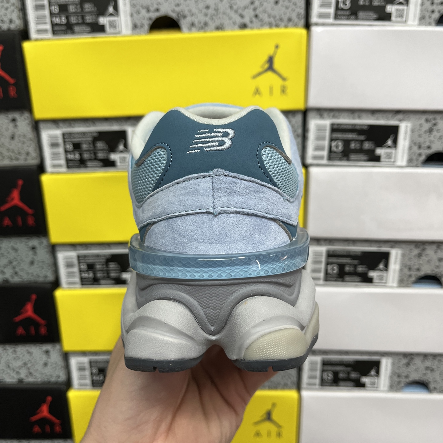  纯原 New Balance NB9060系列 蓝色 新百伦绒面革网布经典百搭防滑耐磨透气低帮生活休闲
