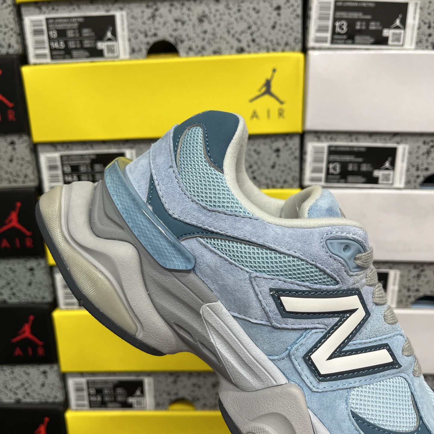  纯原 New Balance NB9060系列 蓝色 新百伦绒面革网布经典百搭防滑耐磨透气低帮生活休闲