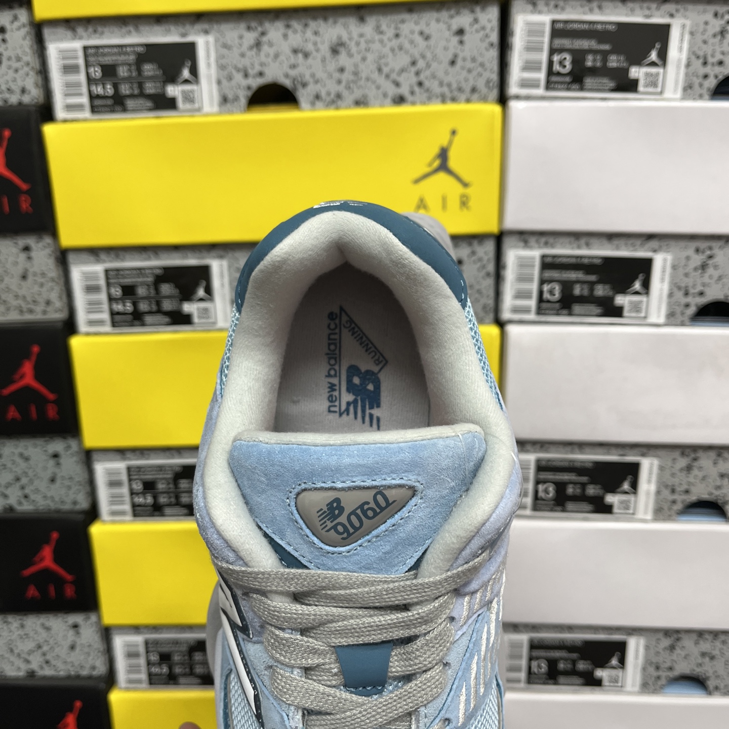  纯原 New Balance NB9060系列 蓝色 新百伦绒面革网布经典百搭防滑耐磨透气低帮生活休闲