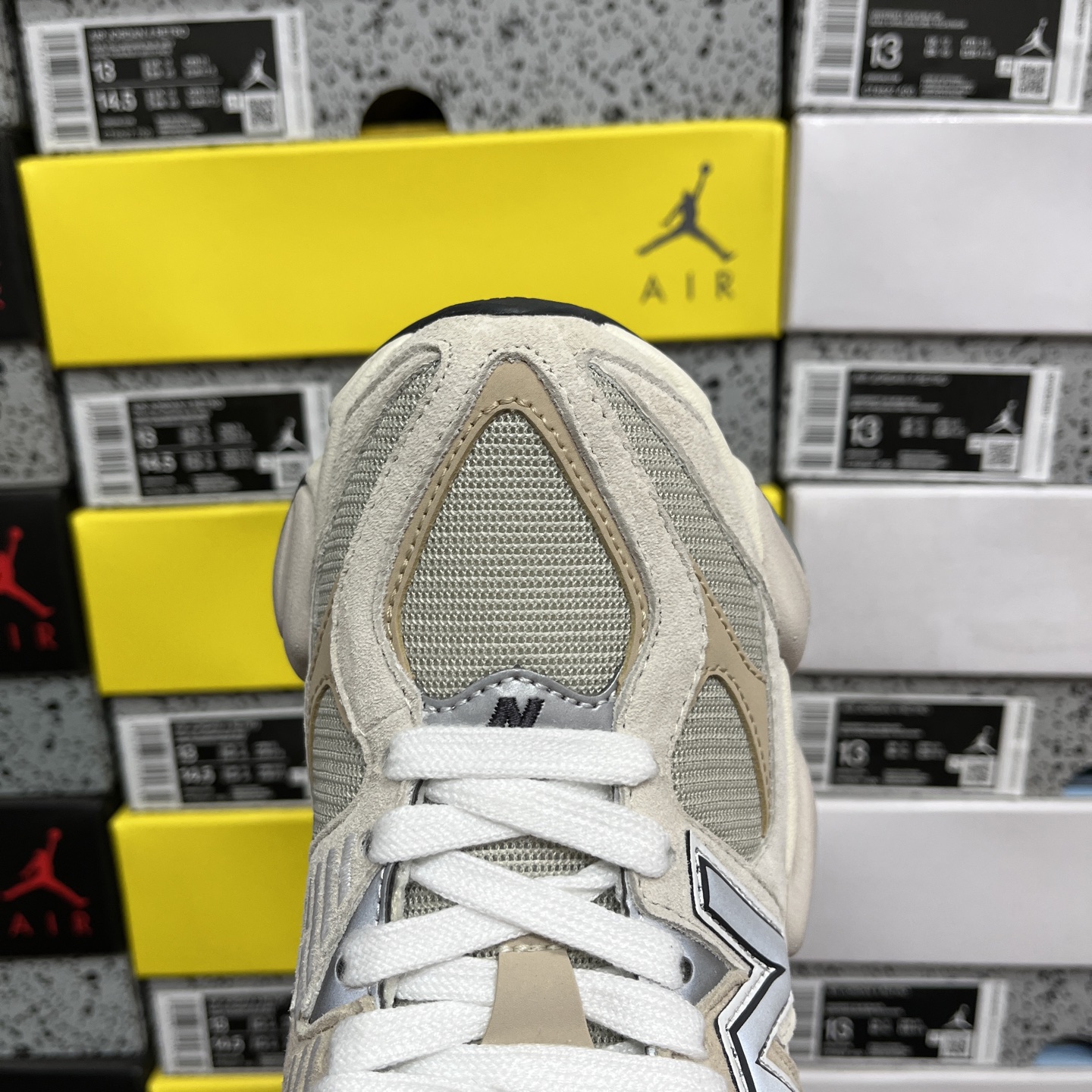  纯原 New Balance NB9060系列 浅棕色 新百伦绒面革网布经典百搭防滑耐磨透气低帮生活休
