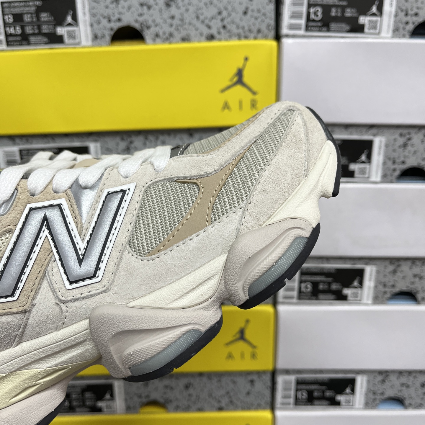  纯原 New Balance NB9060系列 浅棕色 新百伦绒面革网布经典百搭防滑耐磨透气低帮生活休
