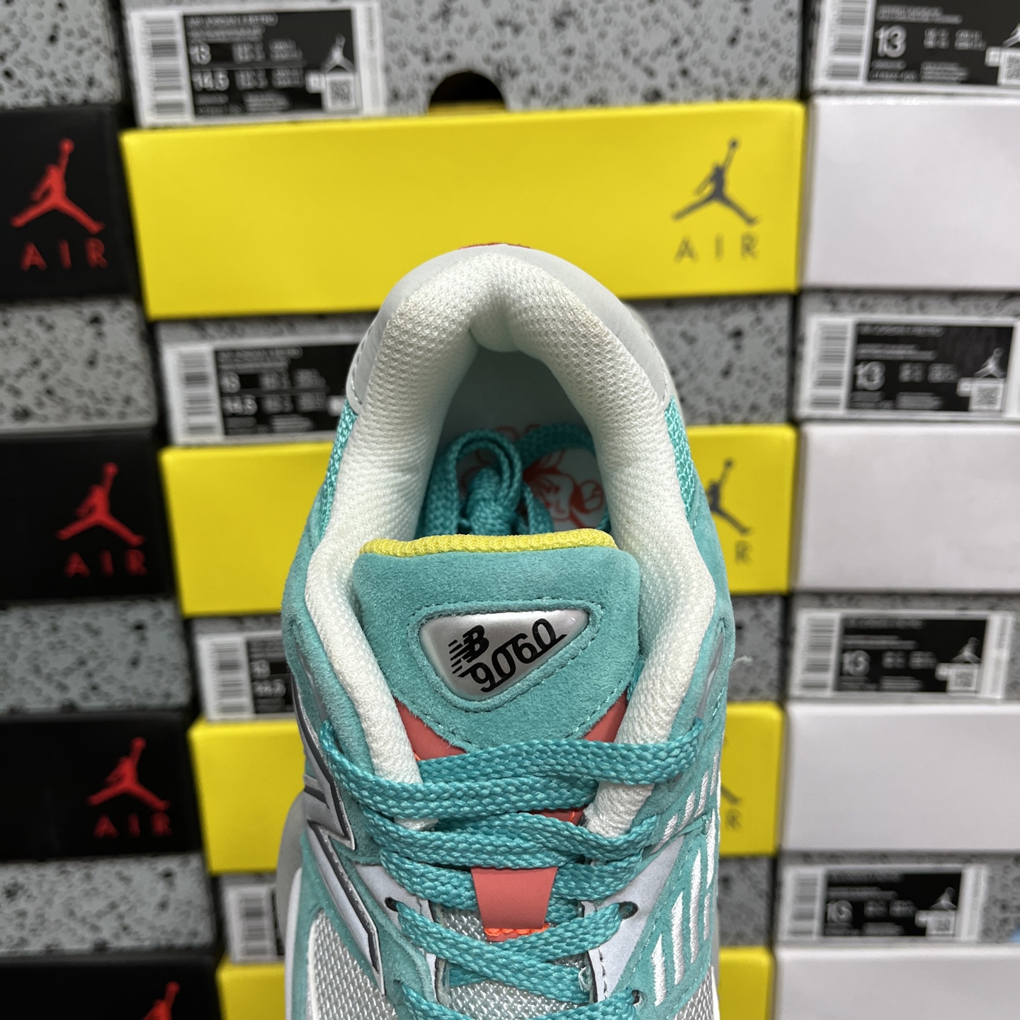  纯原 New Balance NB9060系列 联名白绿  新百伦绒面革网布经典百搭防滑耐磨透气低帮生