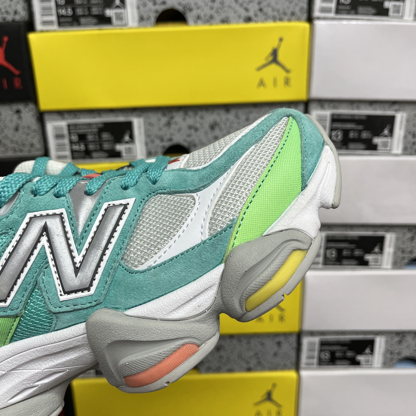  纯原 New Balance NB9060系列 联名白绿  新百伦绒面革网布经典百搭防滑耐磨透气低帮生