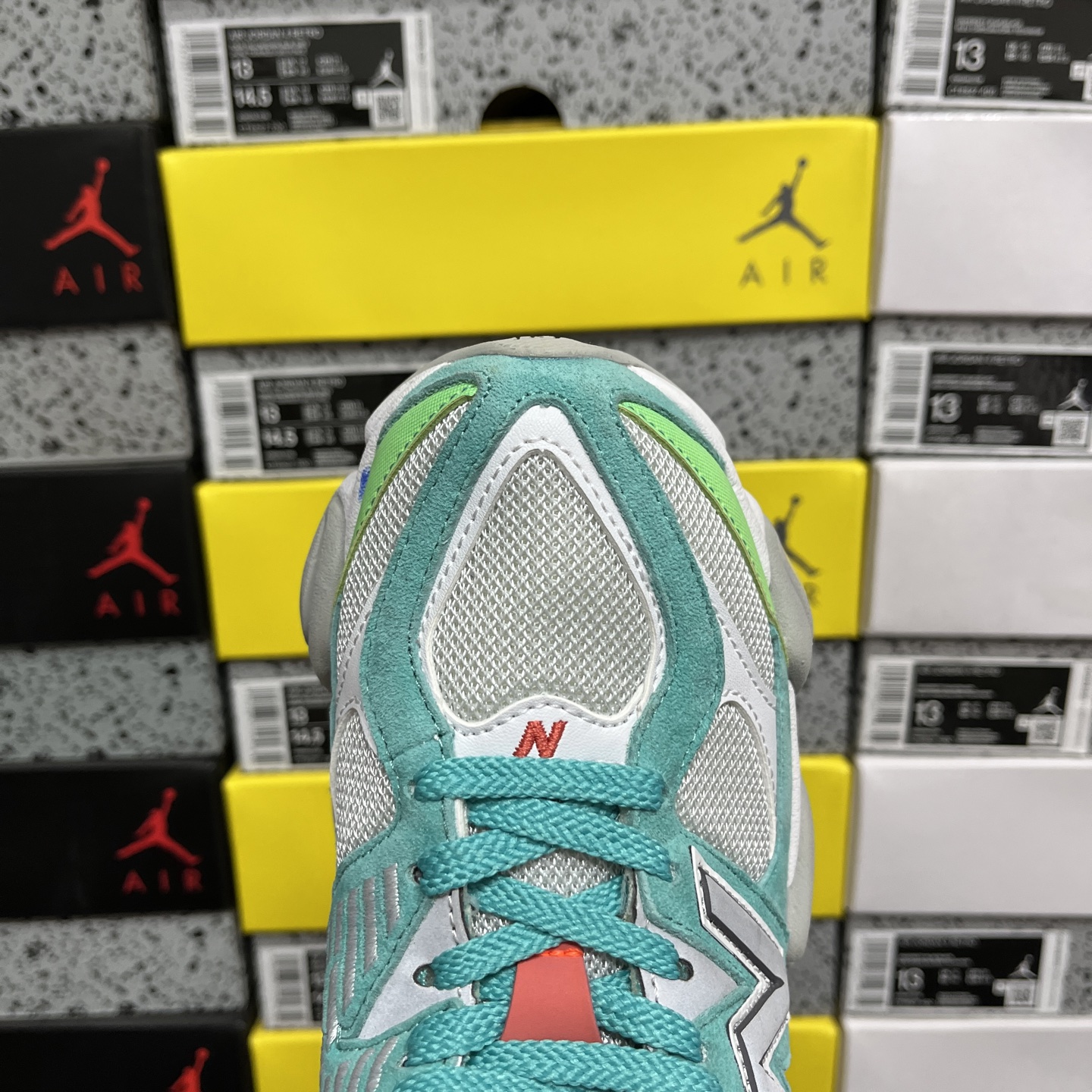  纯原 New Balance NB9060系列 联名白绿  新百伦绒面革网布经典百搭防滑耐磨透气低帮生