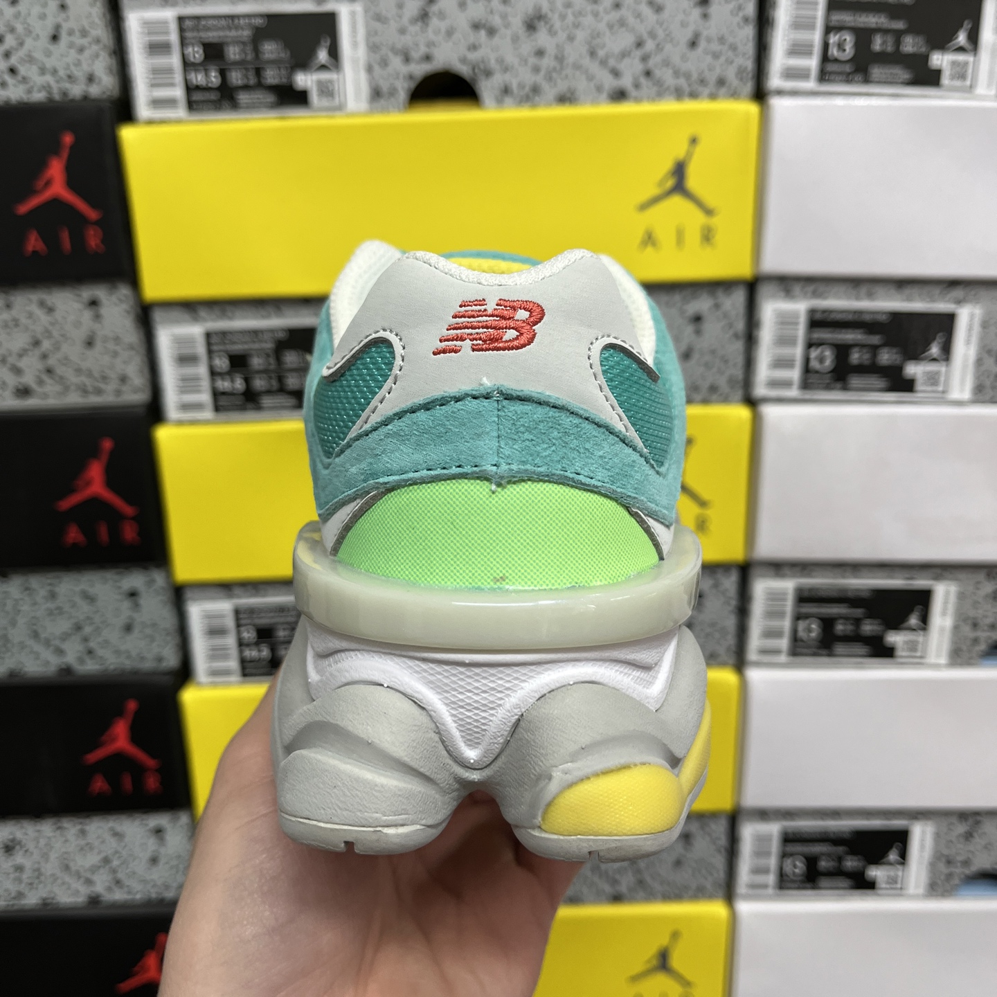  纯原 New Balance NB9060系列 联名白绿  新百伦绒面革网布经典百搭防滑耐磨透气低帮生