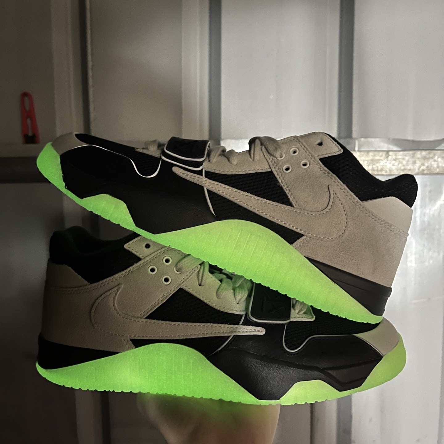 纯原 Travis Scott x Jordan AJ Cut The Check 荧光绿 TS倒钩联名