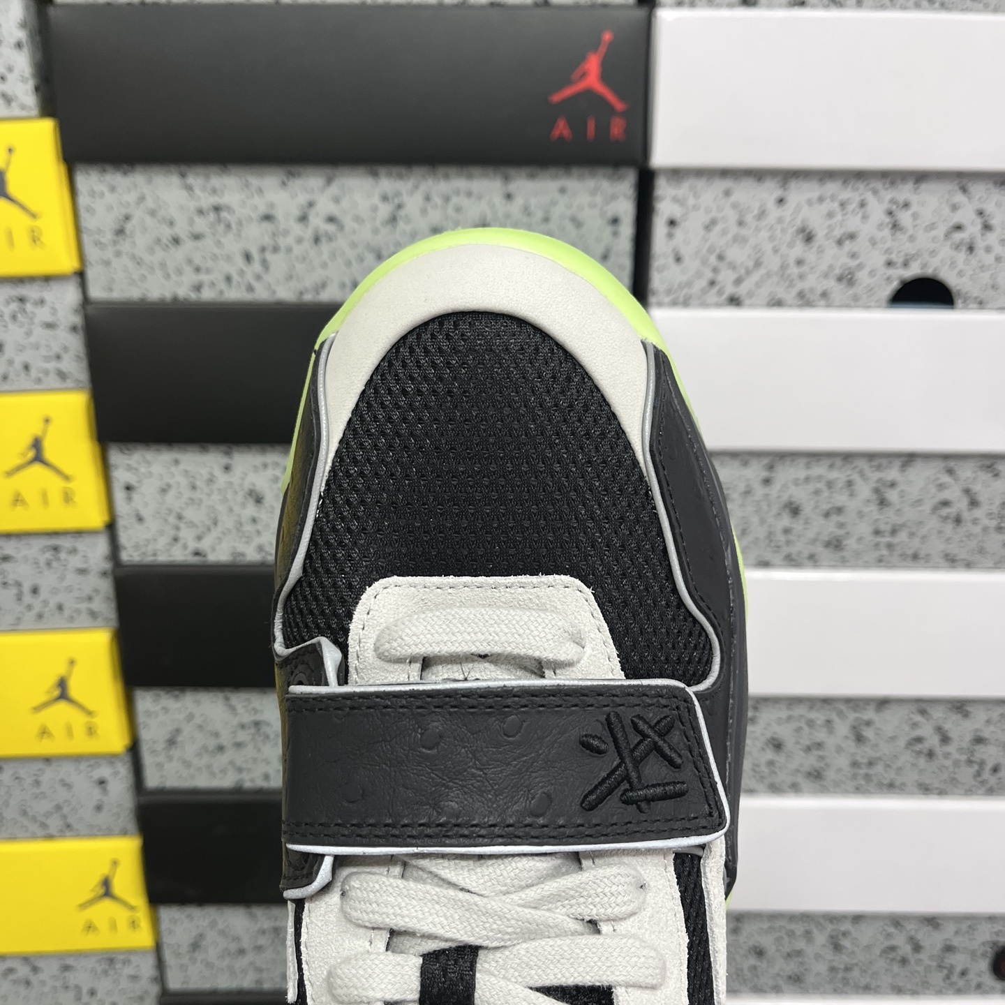 纯原 Travis Scott x Jordan AJ Cut The Check 荧光绿 TS倒钩联名