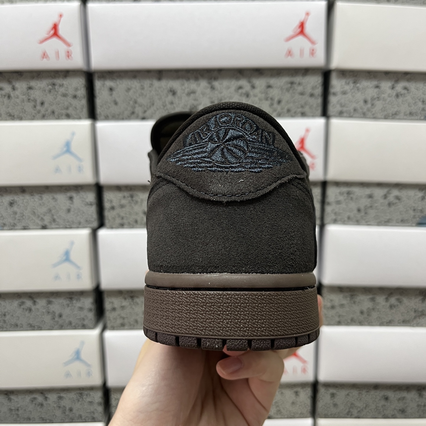 原厂F版 纯原 Travis Scott x Air Jordan 1 Low 低帮 丝绒倒钩9.0 棕