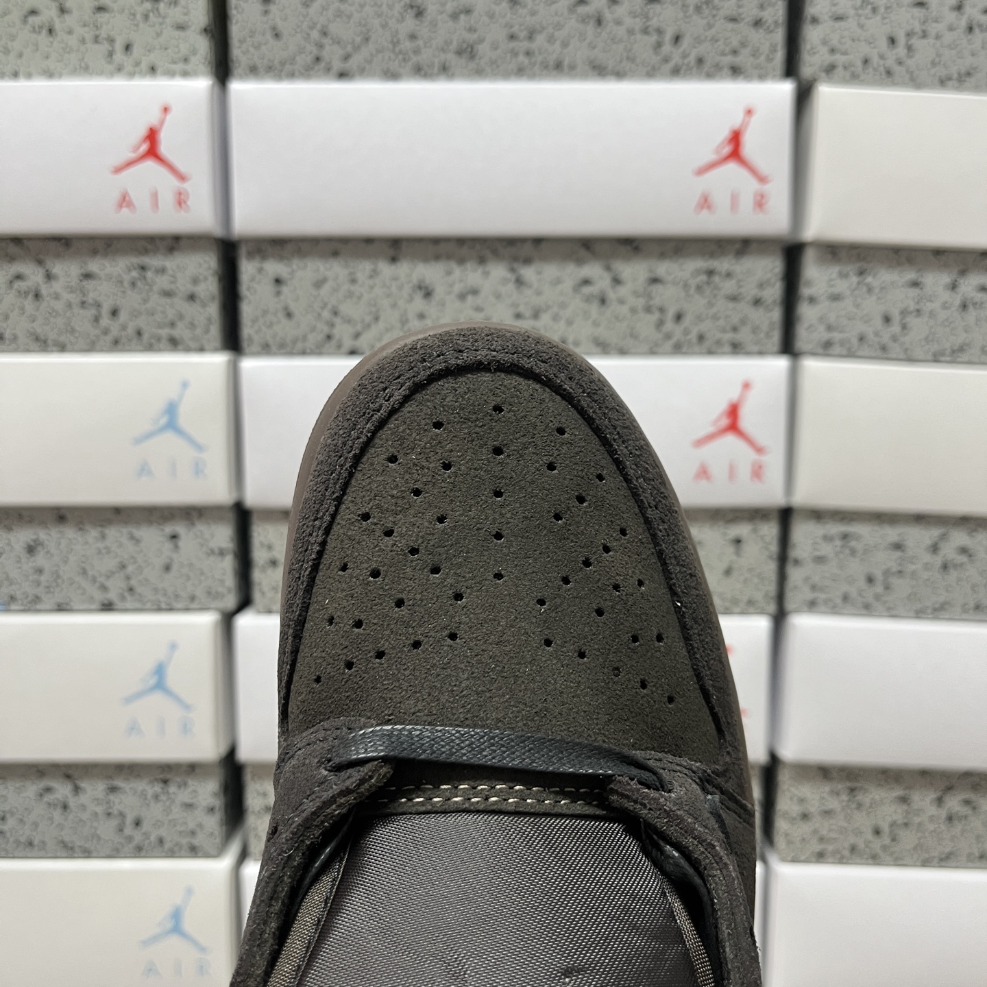 原厂F版 纯原 Travis Scott x Air Jordan 1 Low 低帮 丝绒倒钩9.0 棕