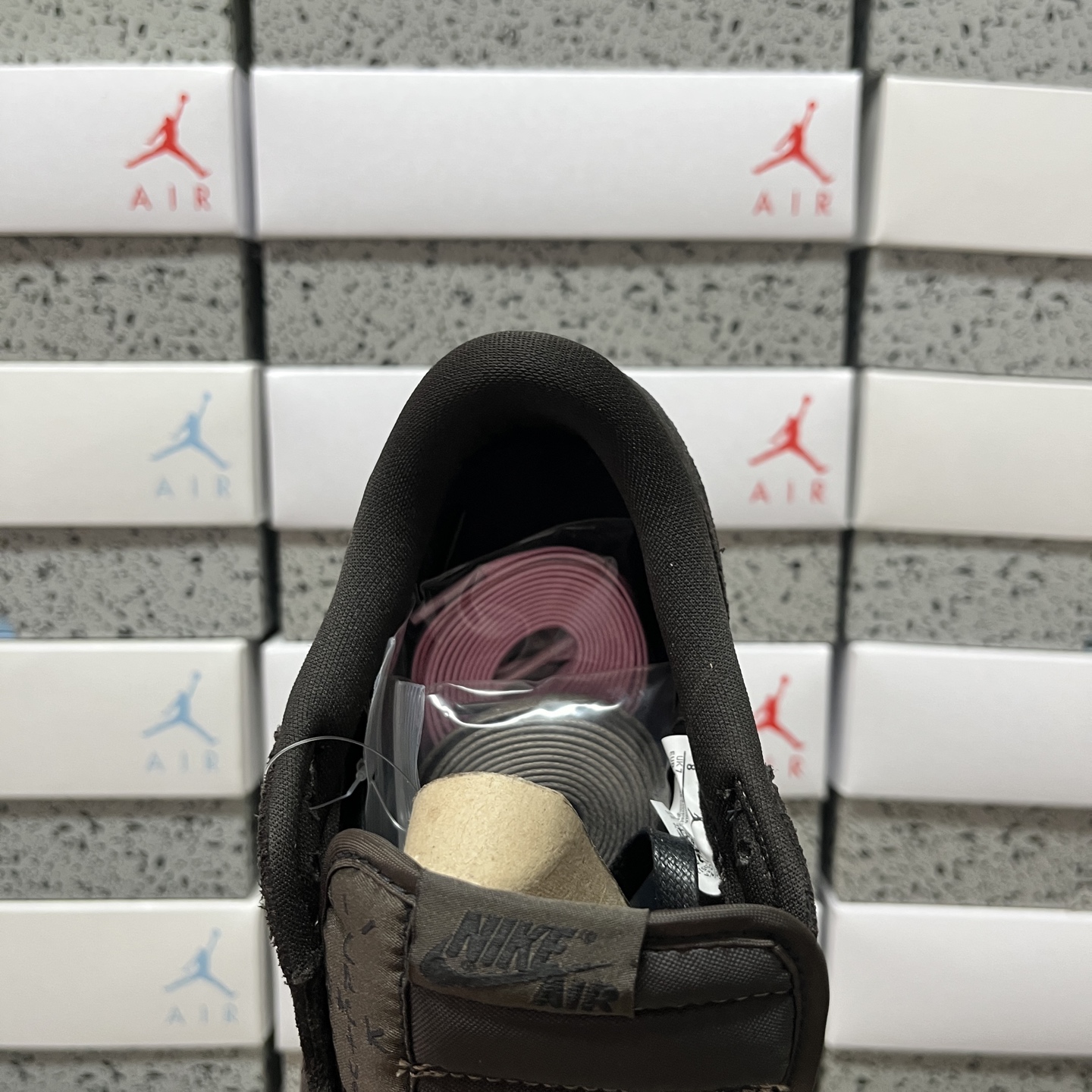 原厂F版 纯原 Travis Scott x Air Jordan 1 Low 低帮 丝绒倒钩9.0 棕