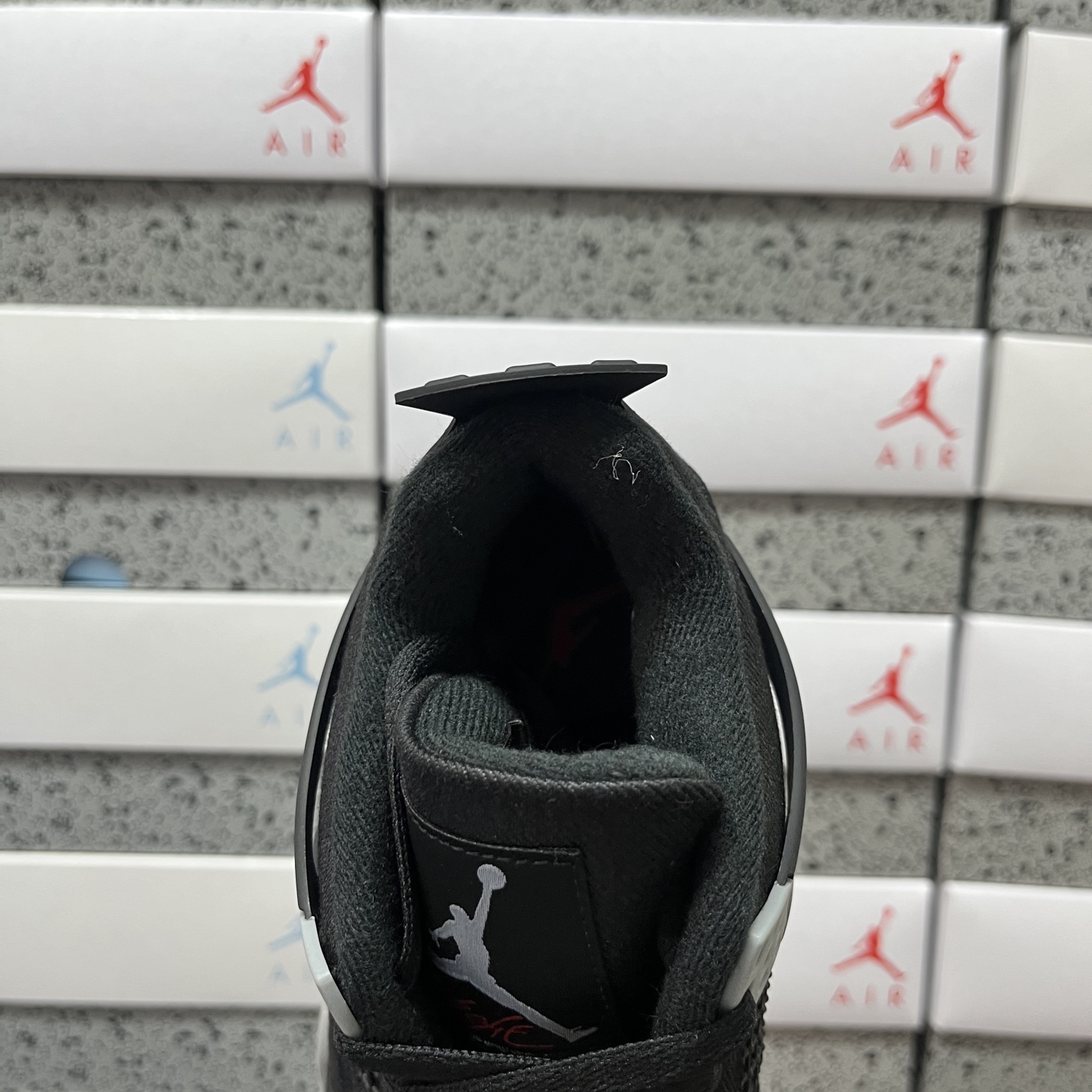 R1版 Air Jordan 4 Retro ”Black Canvas“ 黑色 帆布 小阿姆正确鞋型 