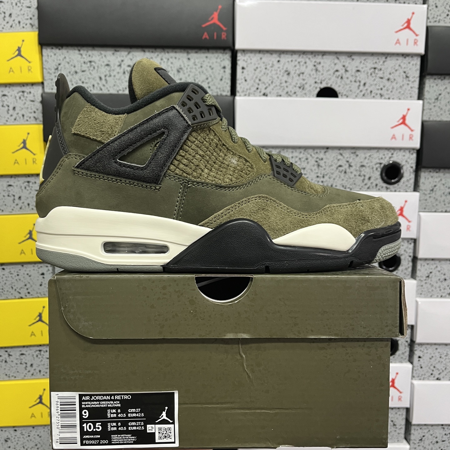 R1版 Jordan Air Jordan 4 ” Olive “ AJ4 军绿色 FB9927-200