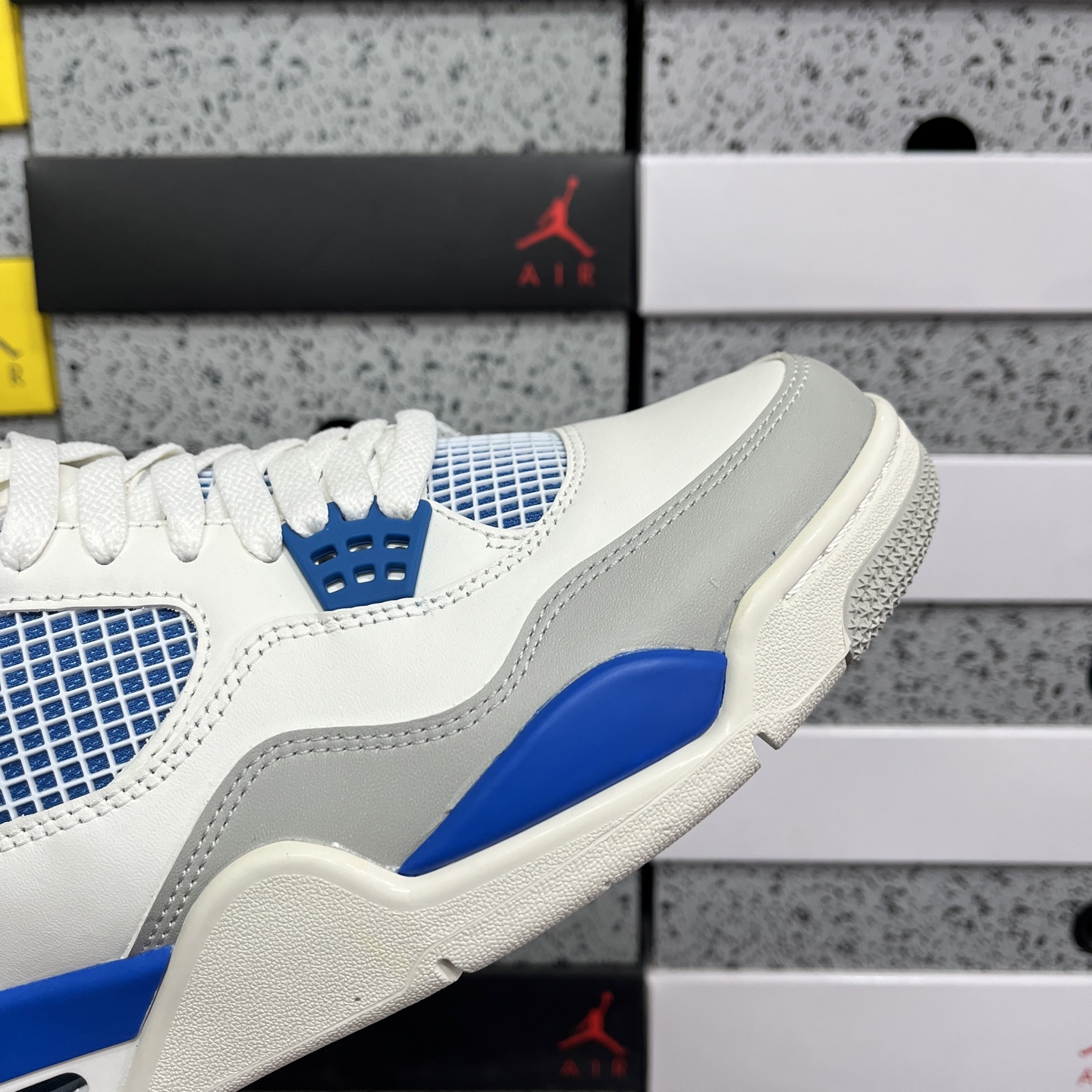 R1版 Air Jordan 4 n4 AJ4 白蓝 #Air Jordan 4“MILITARY BL