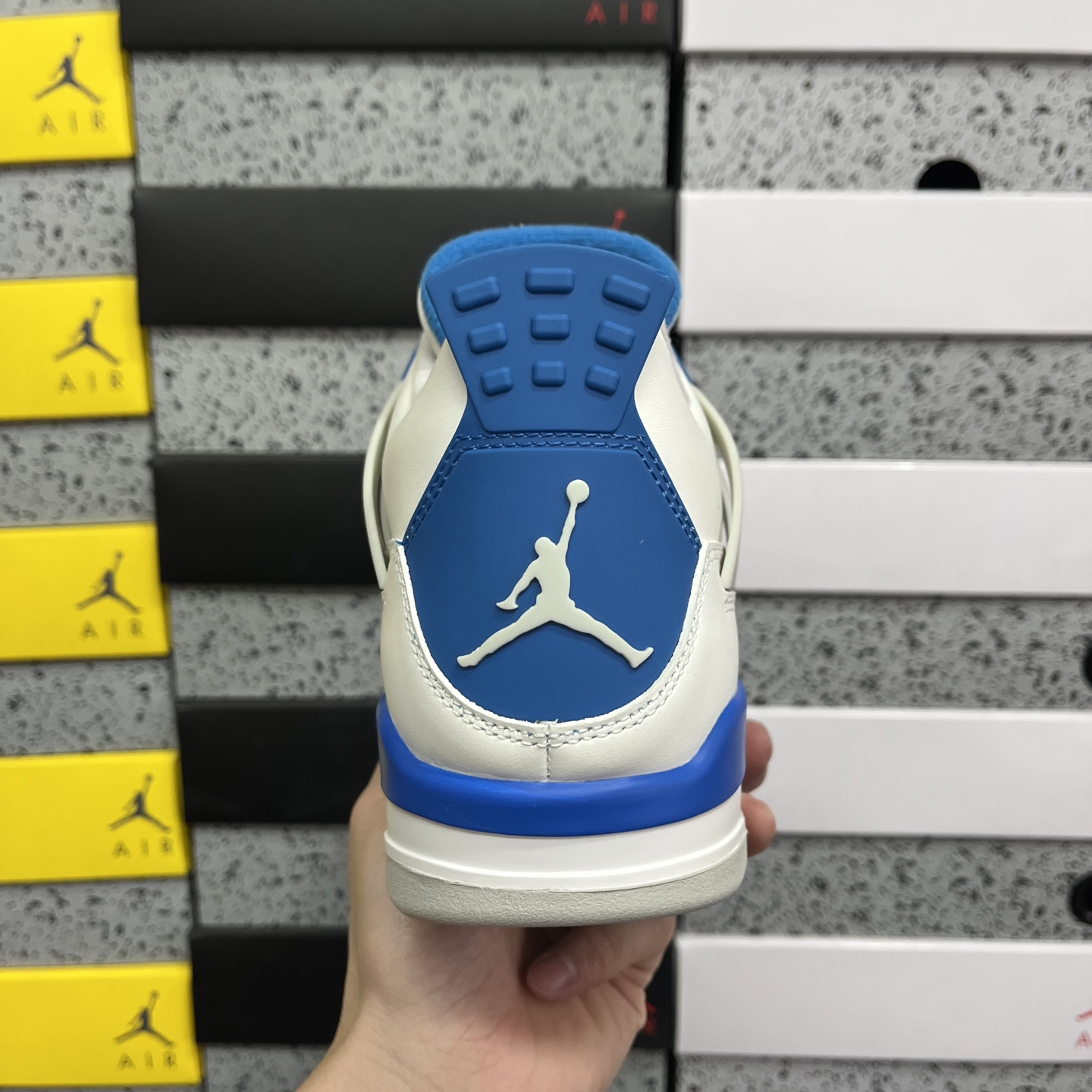 R1版 Air Jordan 4 n4 AJ4 白蓝 #Air Jordan 4“MILITARY BL