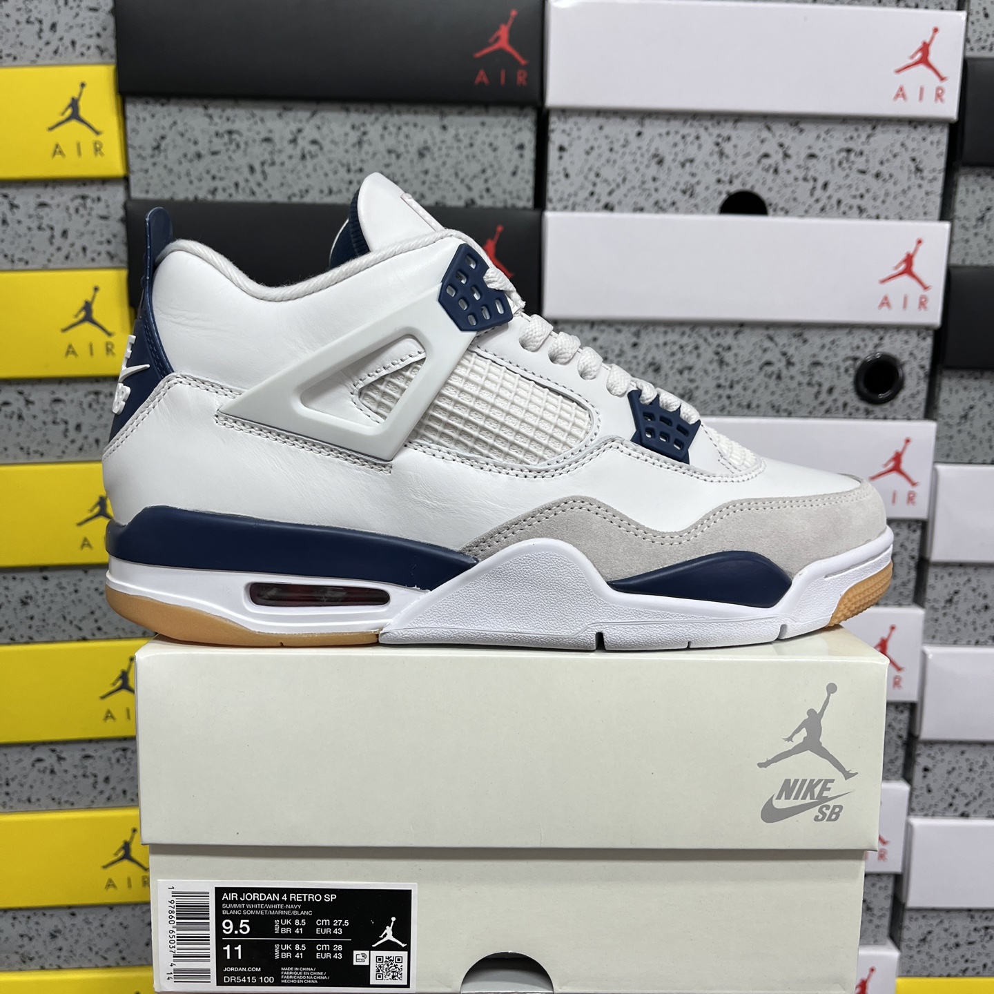 R1版 NK SB x Air Jordan AJ4 联名海军蓝 白蓝 DR5415-100 耗时半年巨