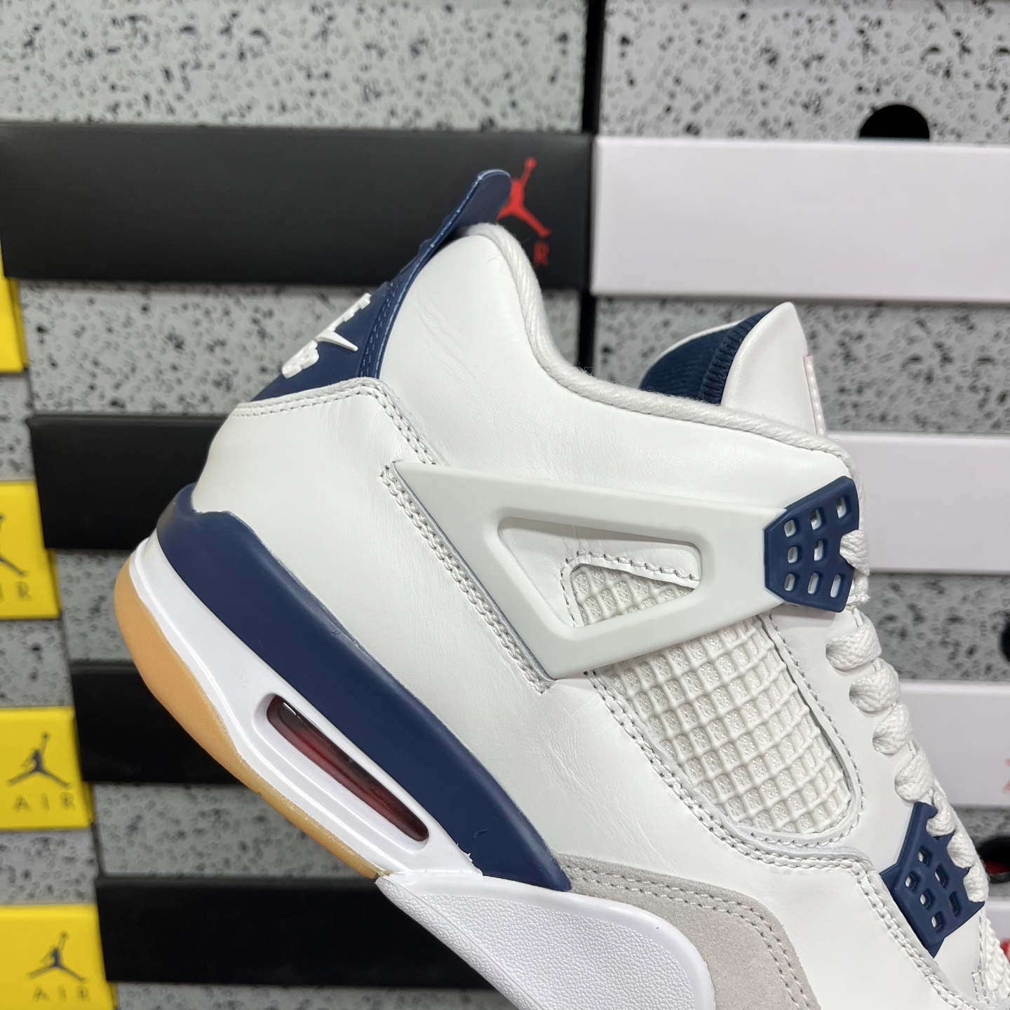 R1版 NK SB x Air Jordan AJ4 联名海军蓝 白蓝 DR5415-100 耗时半年巨
