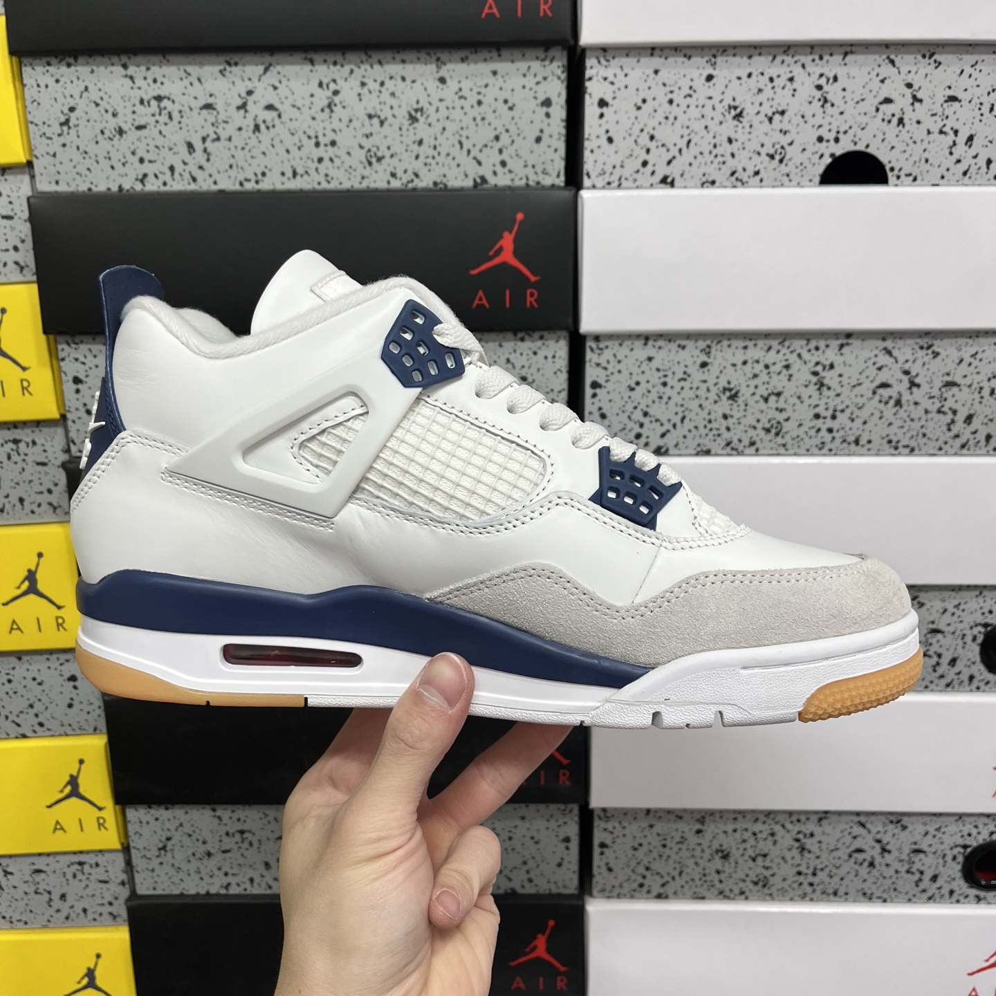 R1版 NK SB x Air Jordan AJ4 联名海军蓝 白蓝 DR5415-100 耗时半年巨