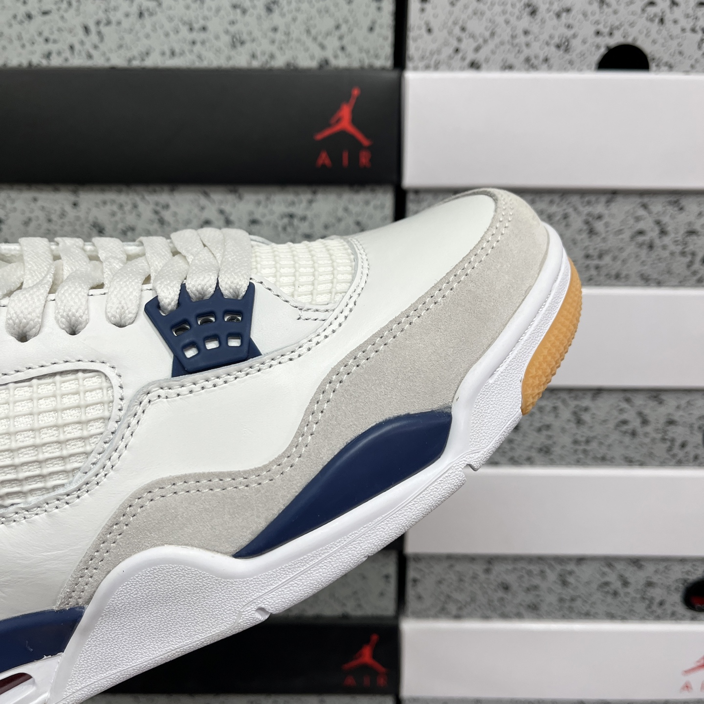 R1版 NK SB x Air Jordan AJ4 联名海军蓝 白蓝 DR5415-100 耗时半年巨