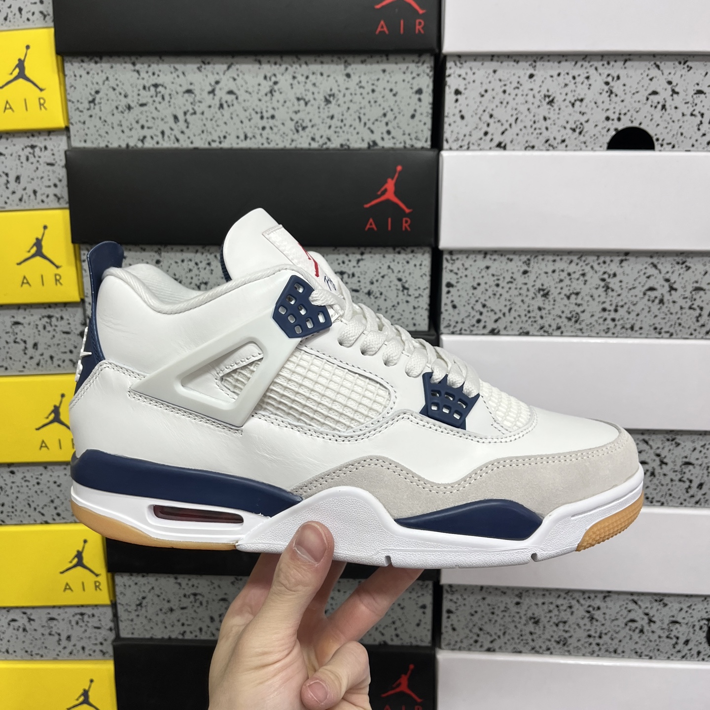 R1版 NK SB x Air Jordan AJ4 联名海军蓝 白蓝 DR5415-100 耗时半年巨