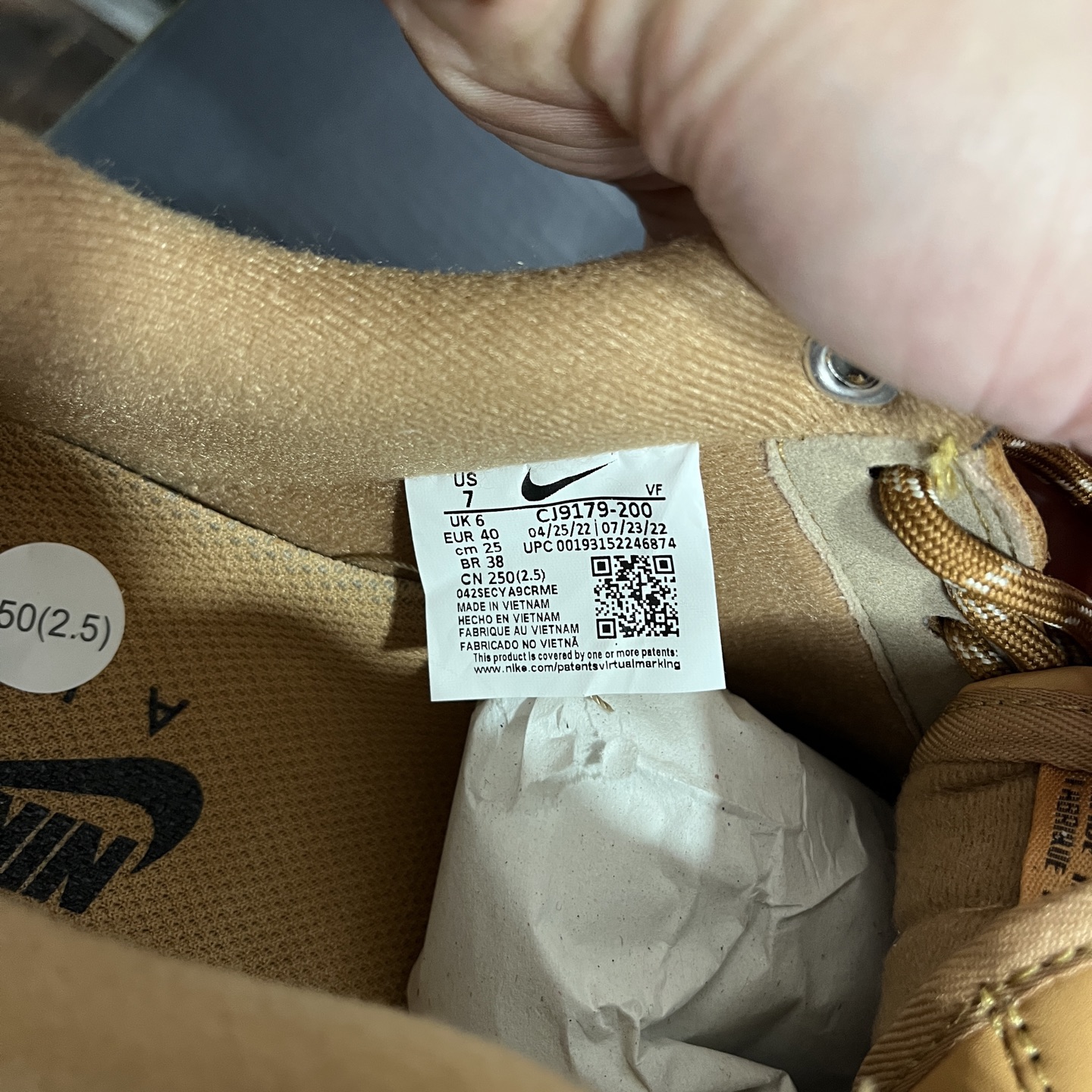 Nike Air Force 1 Low 经典小麦 原楦头原纸板 打造纯正空军版型专注外贸渠道 全掌内置