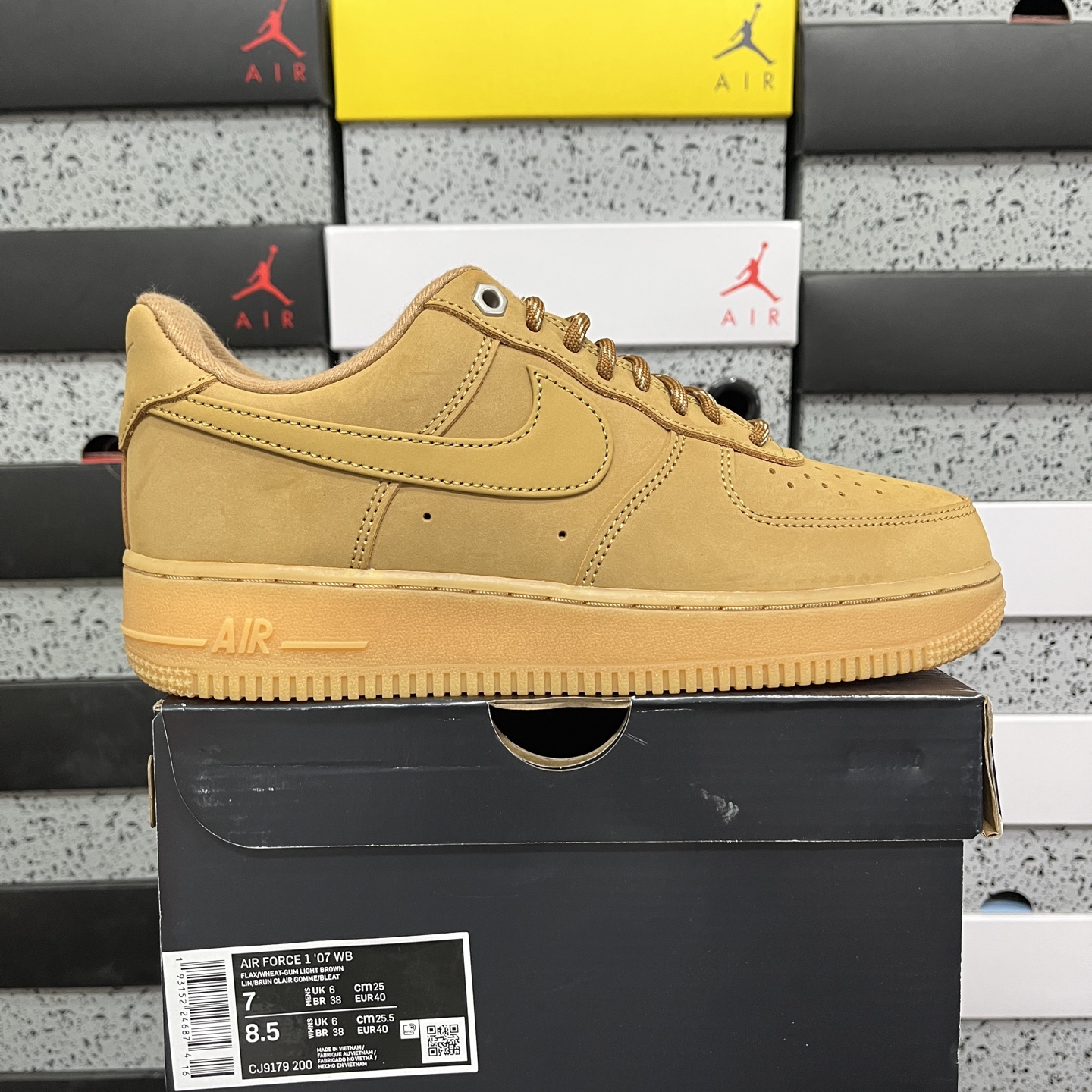 Nike Air Force 1 Low 经典小麦 原楦头原纸板 打造纯正空军版型专注外贸渠道 全掌内置