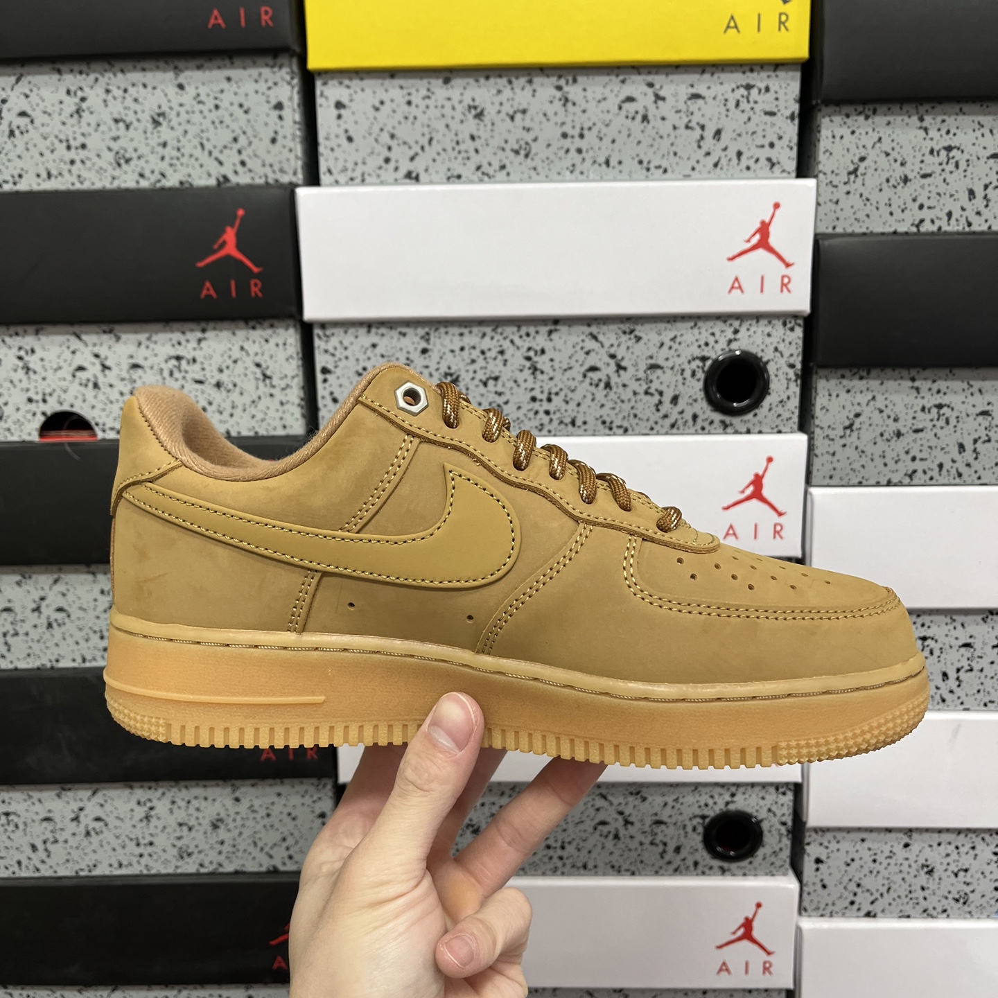 Nike Air Force 1 Low 经典小麦 原楦头原纸板 打造纯正空军版型专注外贸渠道 全掌内置