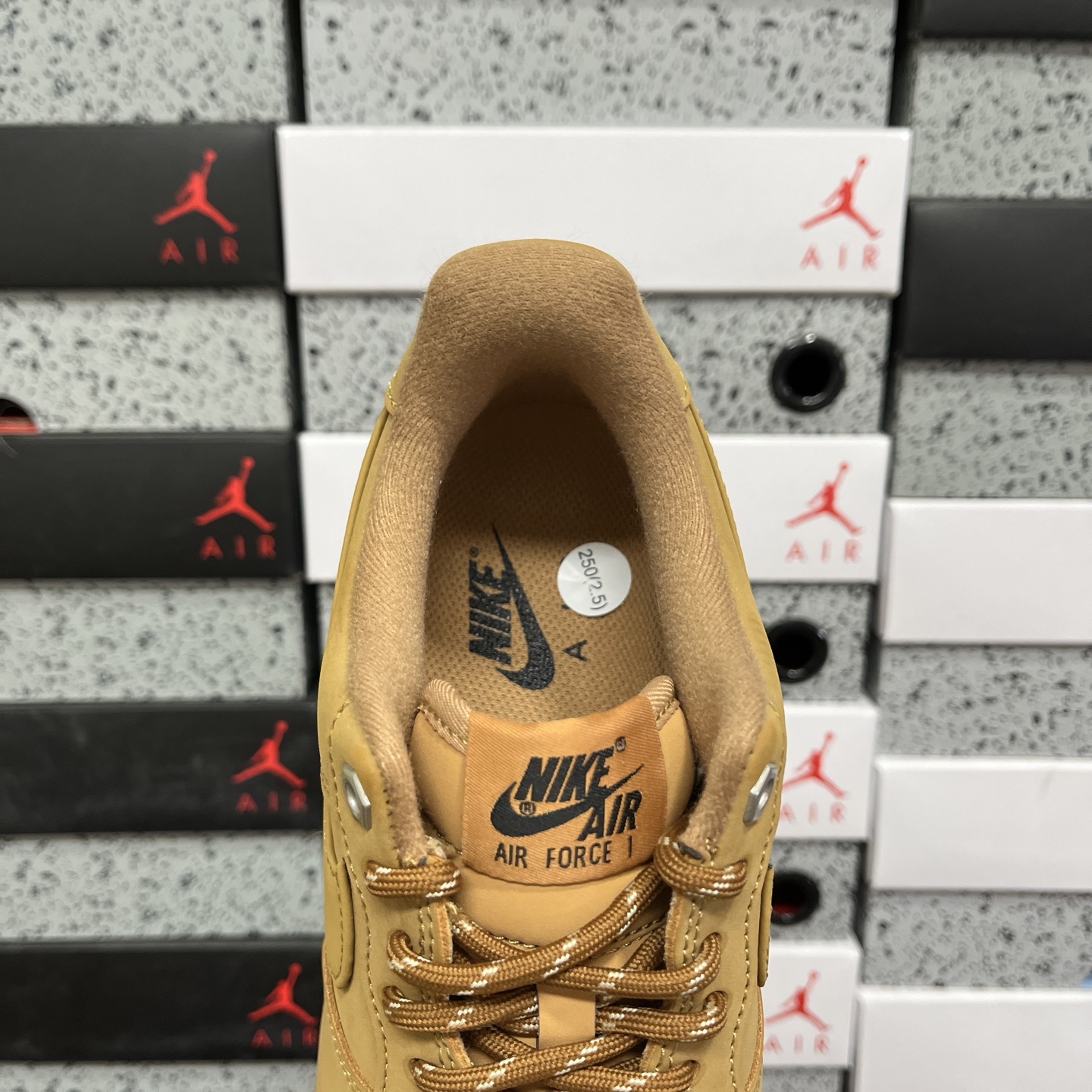 Nike Air Force 1 Low 经典小麦 原楦头原纸板 打造纯正空军版型专注外贸渠道 全掌内置