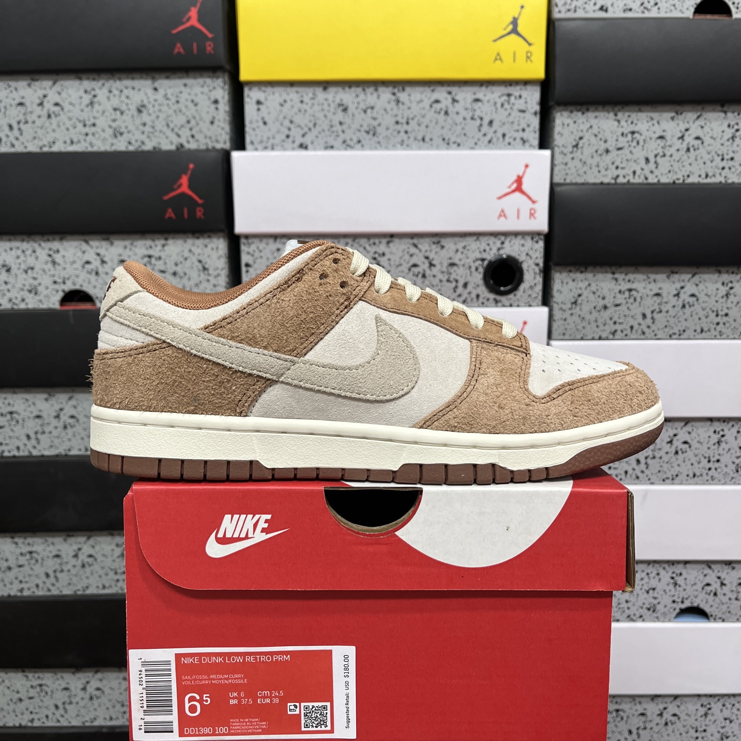 版纯原 NK Dunk Low PRM”Medium Curry“白棕 奶茶 货号：DD1390-100