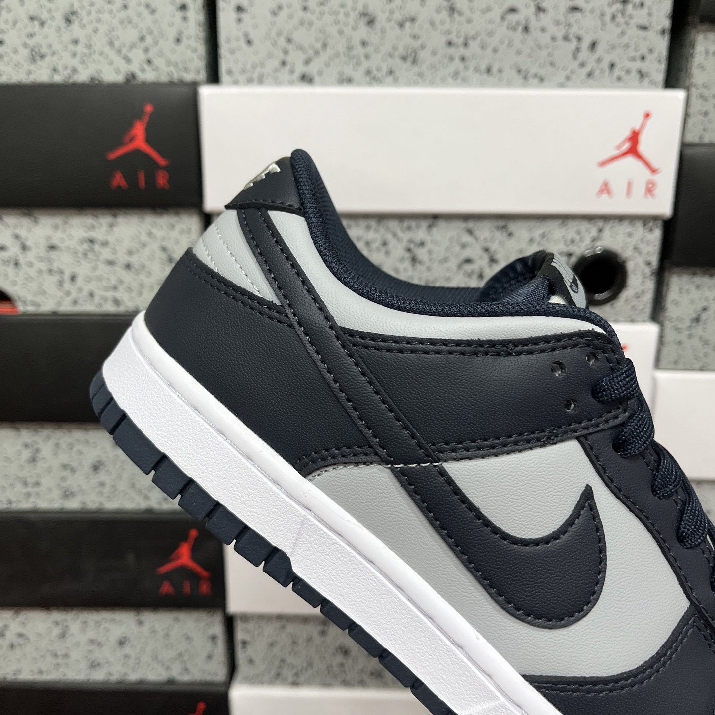 版纯原 Nike Dunk Low Retro 乔治城灰蓝 低帮运动休闲滑板板鞋 原厂皮料 全新购入新冲