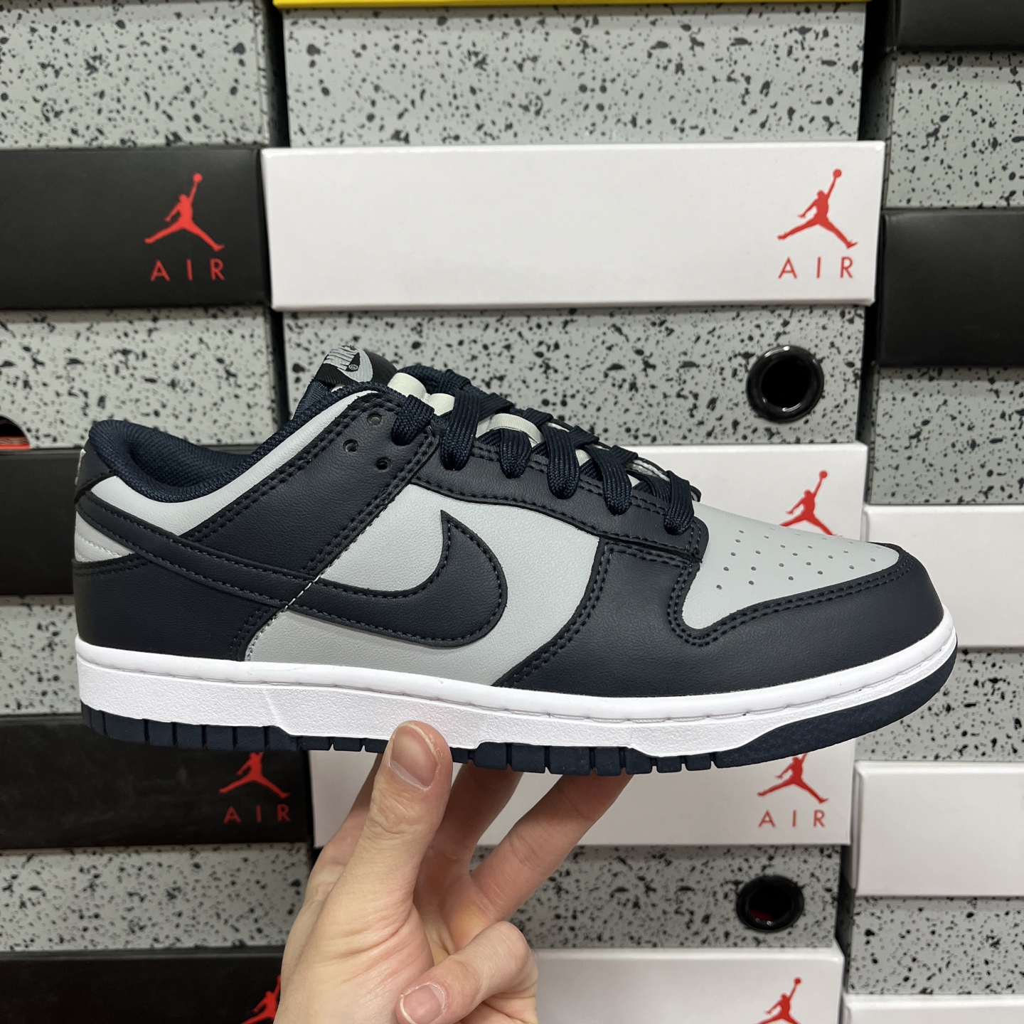 版纯原 Nike Dunk Low Retro 乔治城灰蓝 低帮运动休闲滑板板鞋 原厂皮料 全新购入新冲