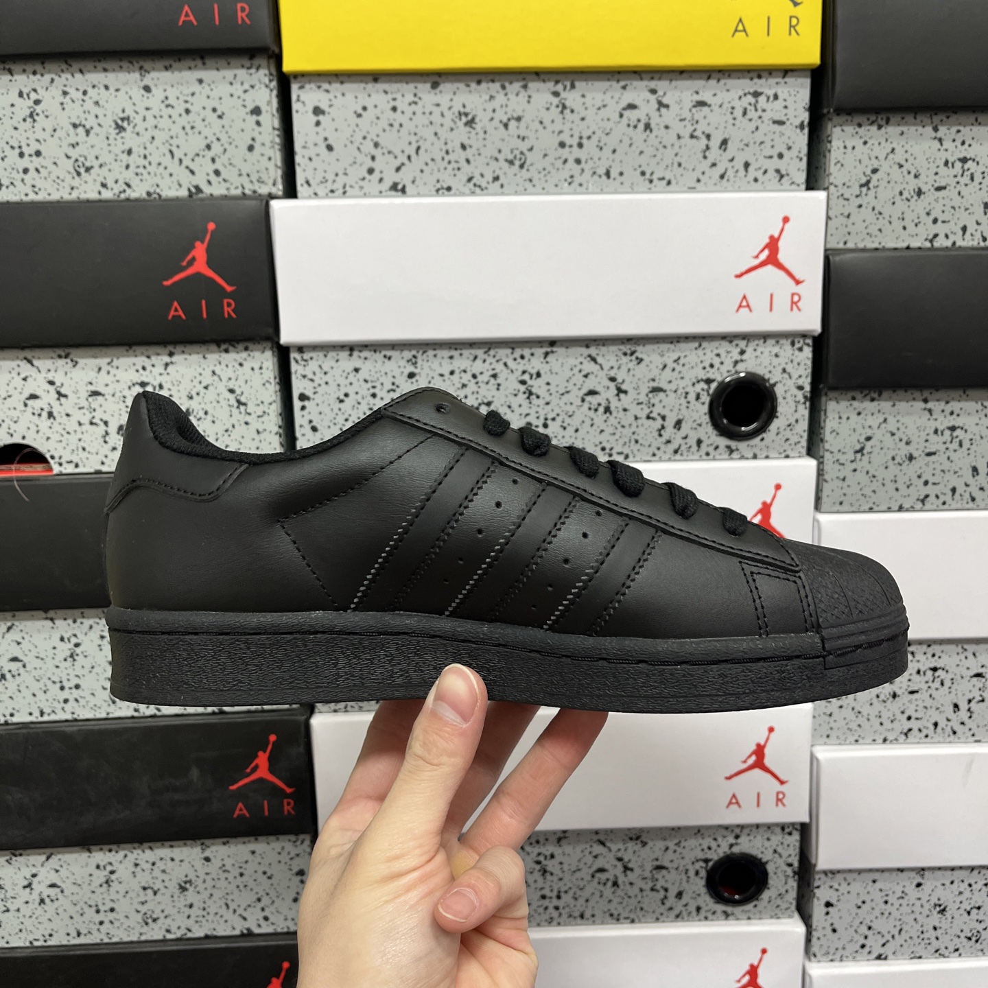 AD Originals Superstar 经典贝壳头 纯黑 俄罗斯出口外贸订单 产量过剩流放市场 市