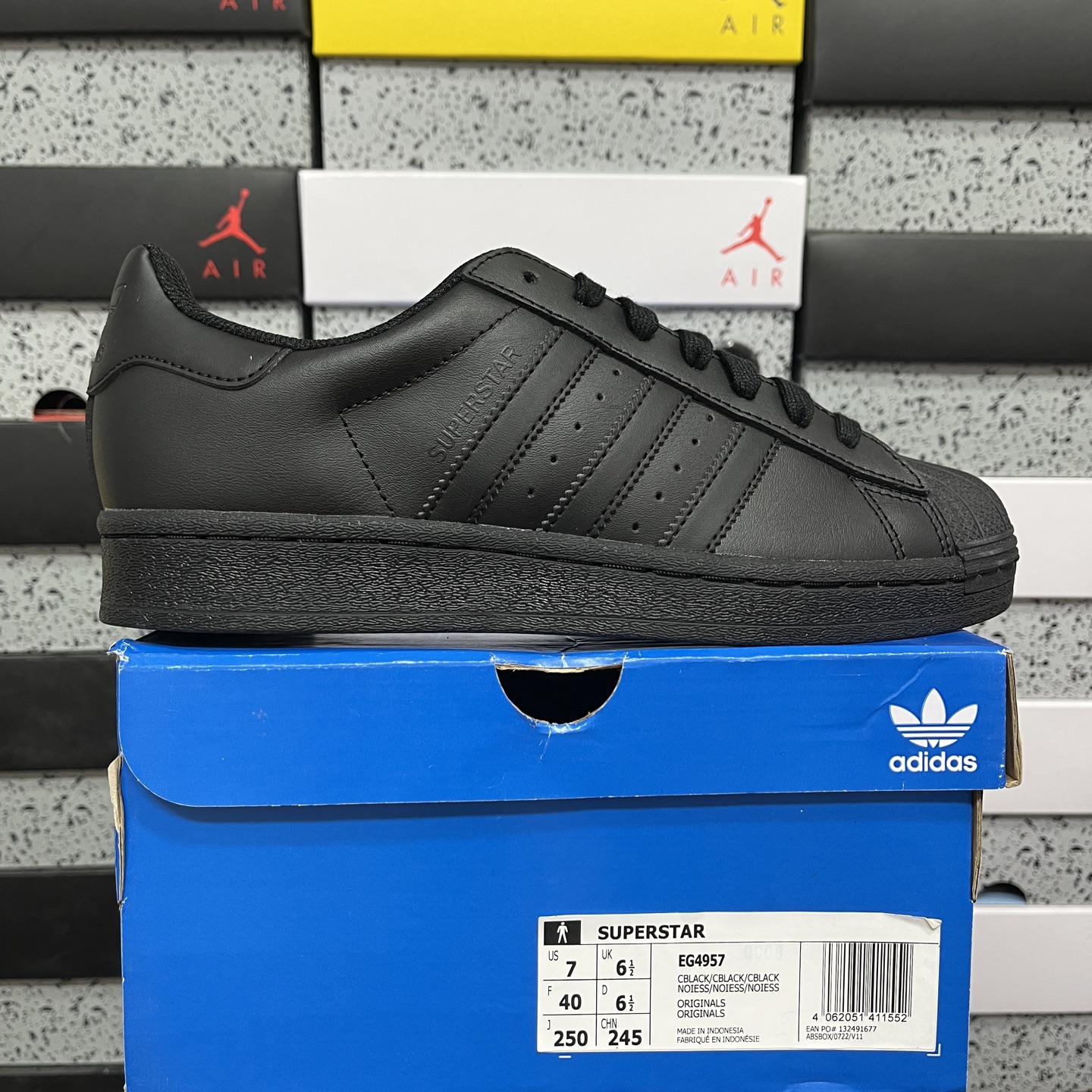 AD Originals Superstar 经典贝壳头 纯黑 俄罗斯出口外贸订单 产量过剩流放市场 市