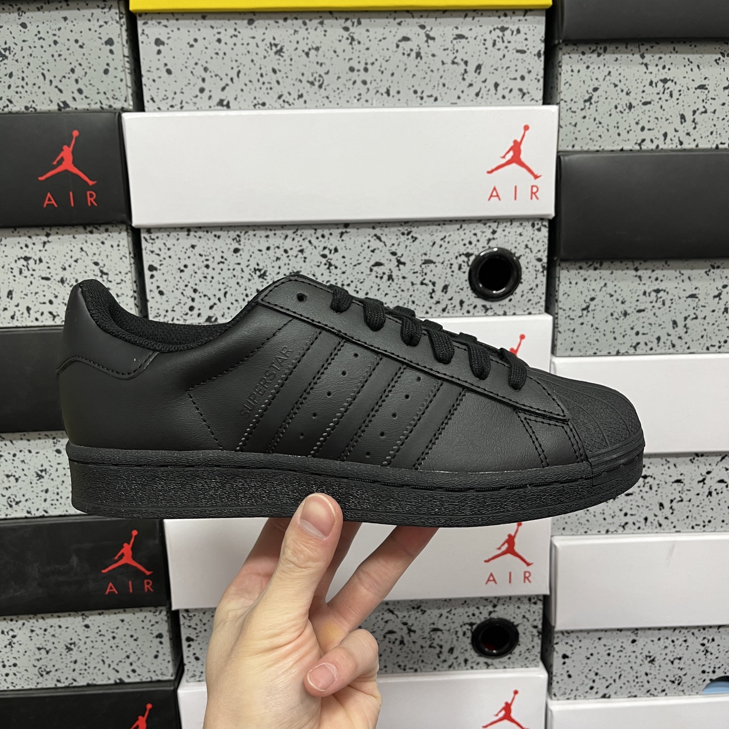 AD Originals Superstar 经典贝壳头 纯黑 俄罗斯出口外贸订单 产量过剩流放市场 市
