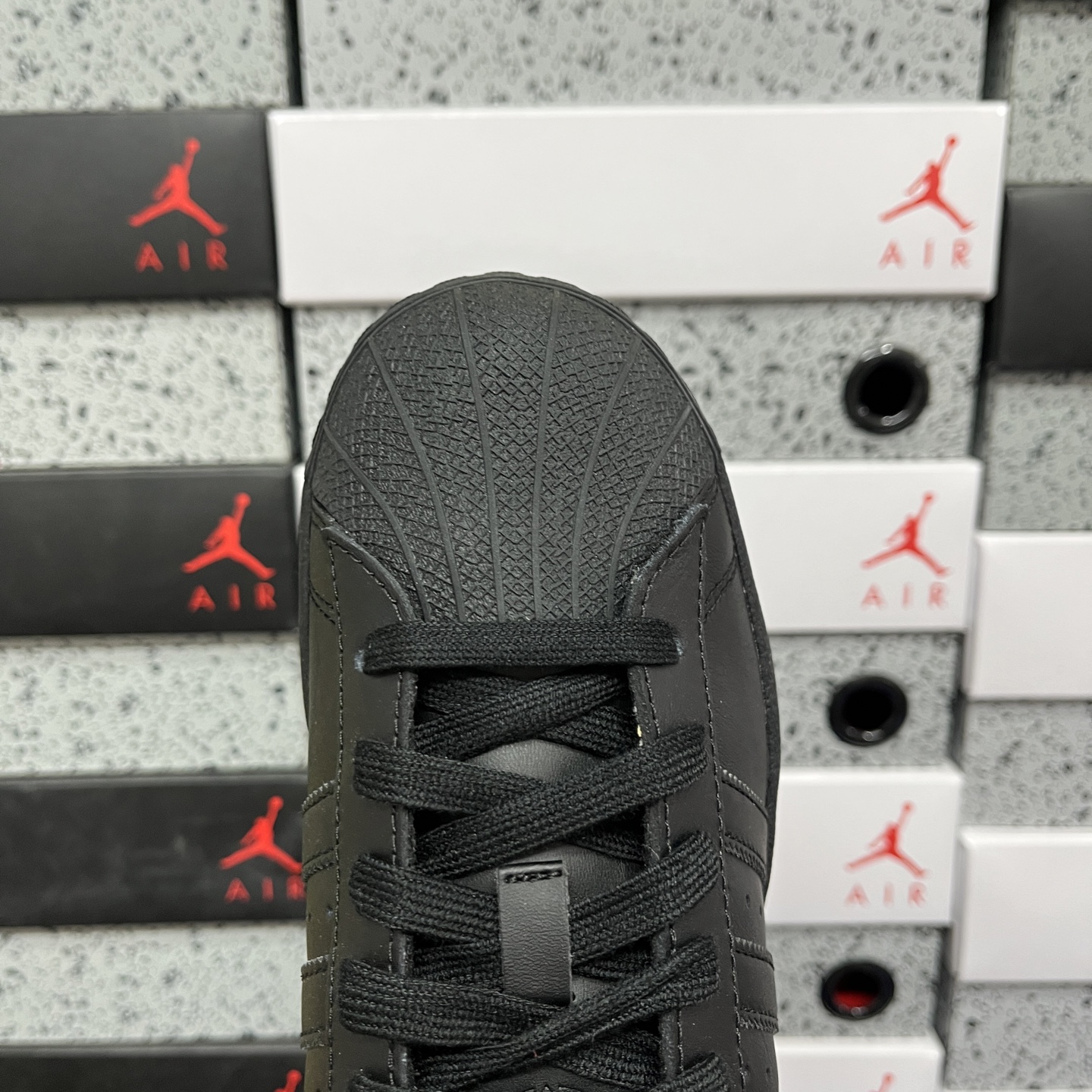 AD Originals Superstar 经典贝壳头 纯黑 俄罗斯出口外贸订单 产量过剩流放市场 市