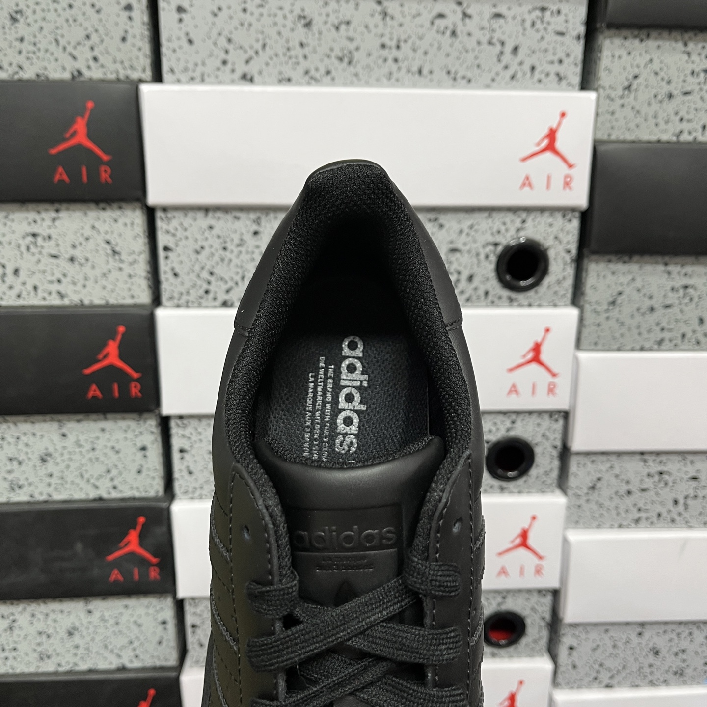 AD Originals Superstar 经典贝壳头 纯黑 俄罗斯出口外贸订单 产量过剩流放市场 市