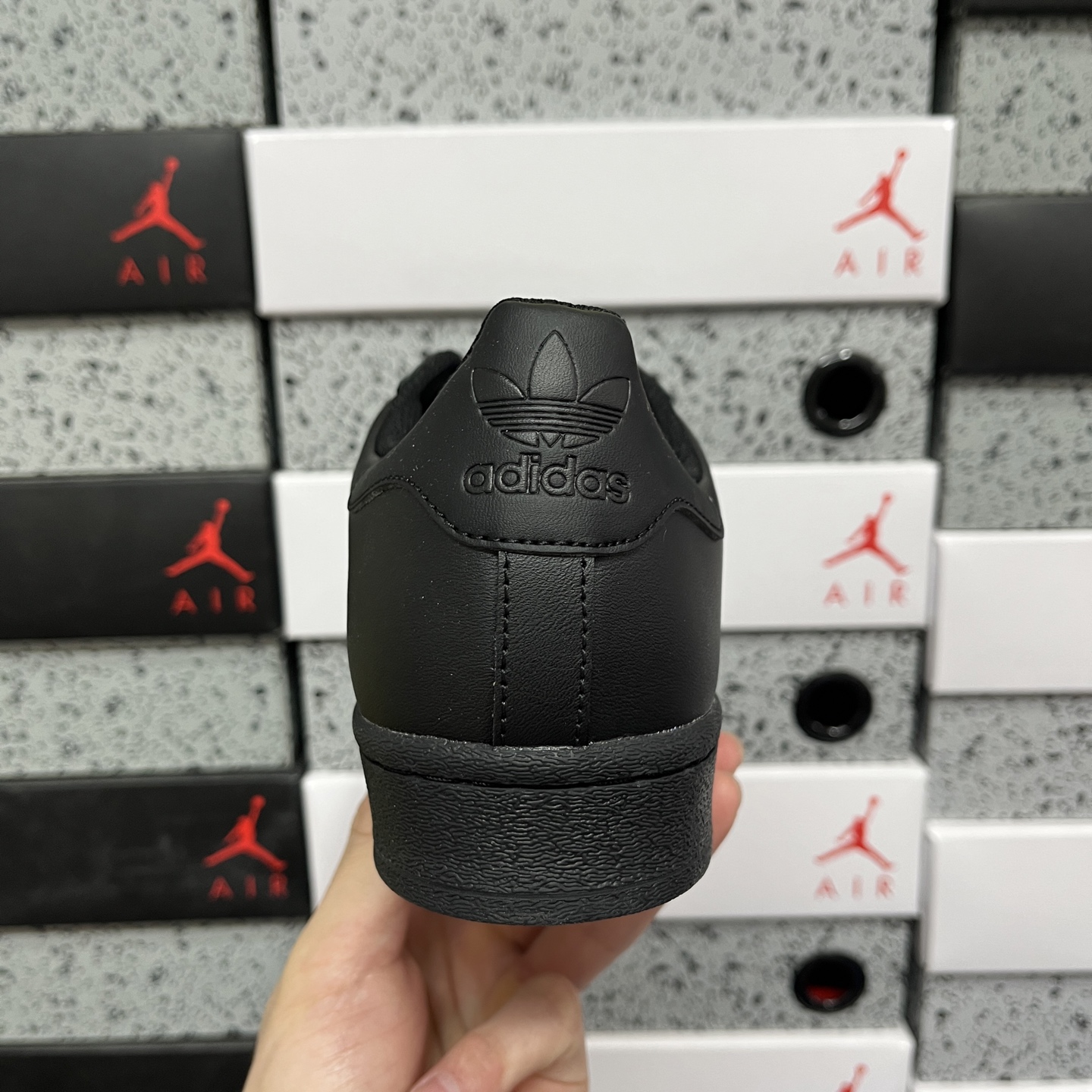 AD Originals Superstar 经典贝壳头 纯黑 俄罗斯出口外贸订单 产量过剩流放市场 市