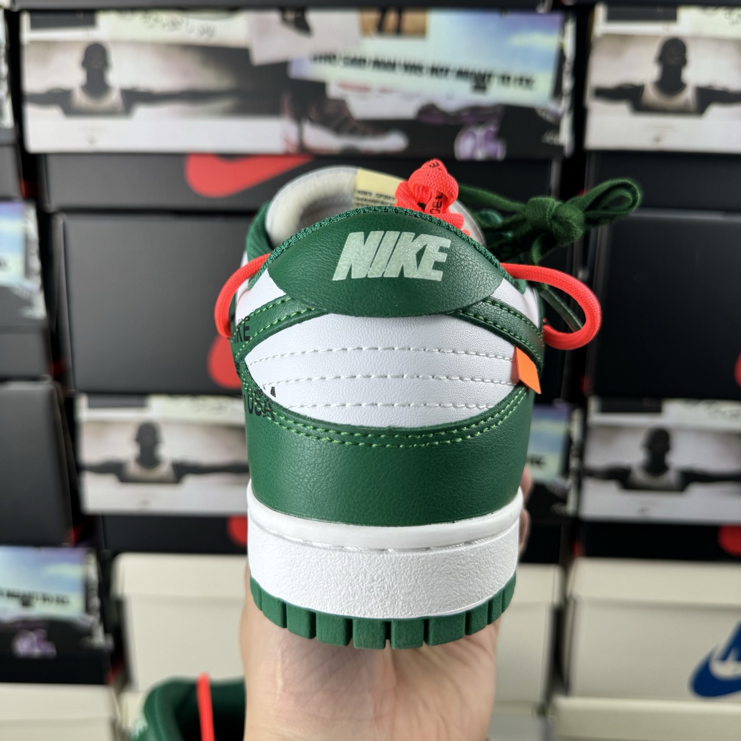 特价 Off-White x Nike Dunk Low LTHR OW 白绿 板鞋 贝利原厂皮料加持 